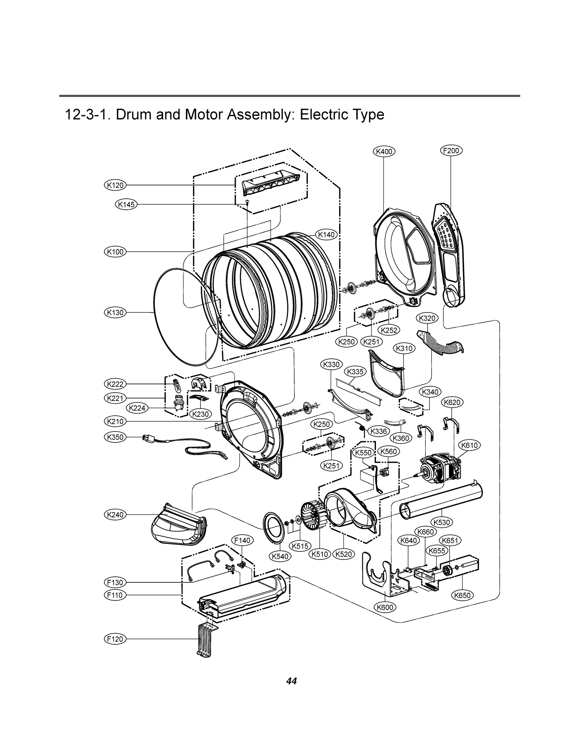 DRUM AND MOTOR ASSEMBLY