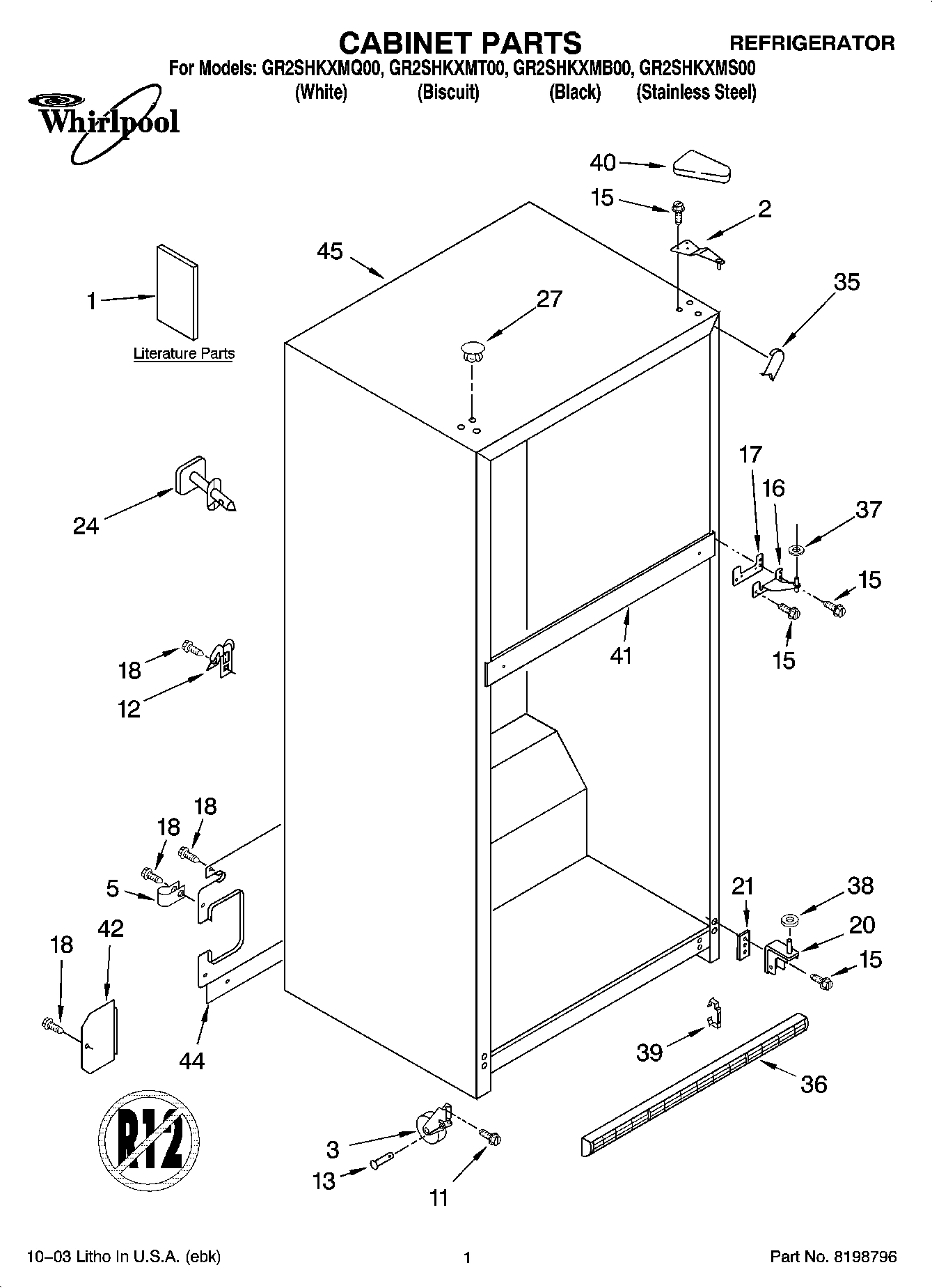 01 - CABINET PARTS