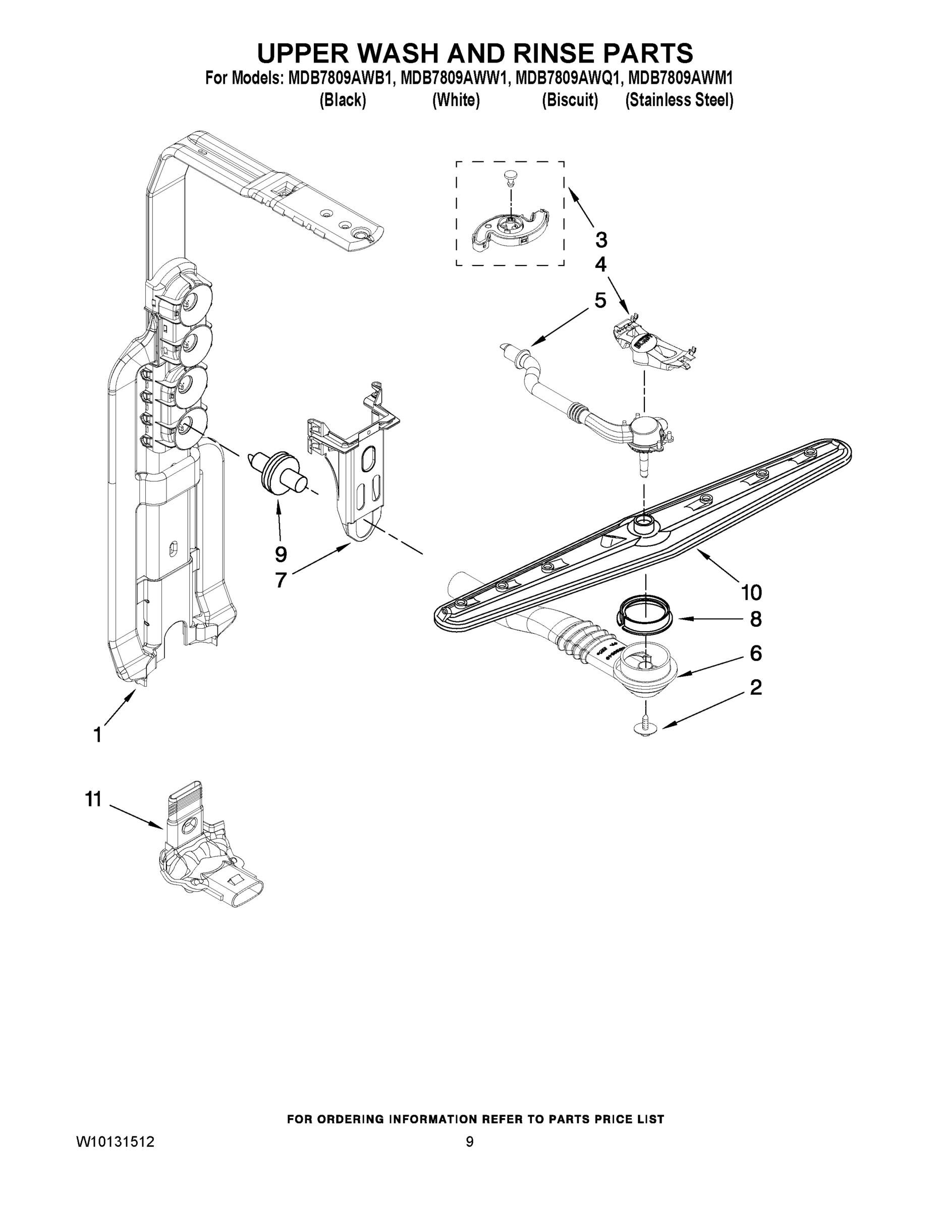 07 - UPPER WASH AND RINSE PARTS