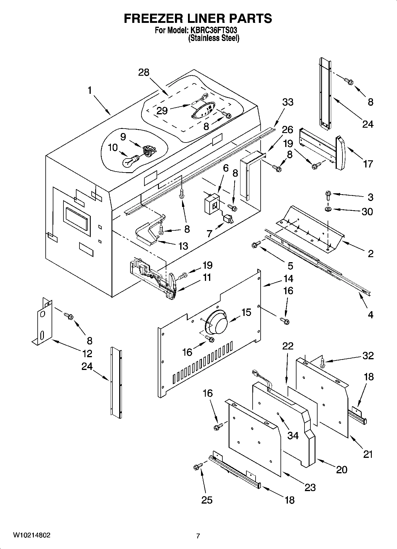 05 - FREEZER LINER PARTS