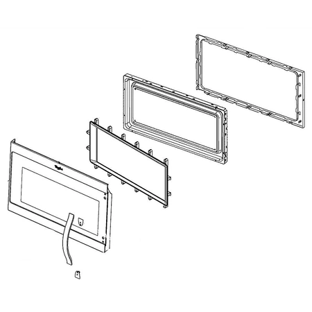 W10889333 Whirlpool Microwave Door