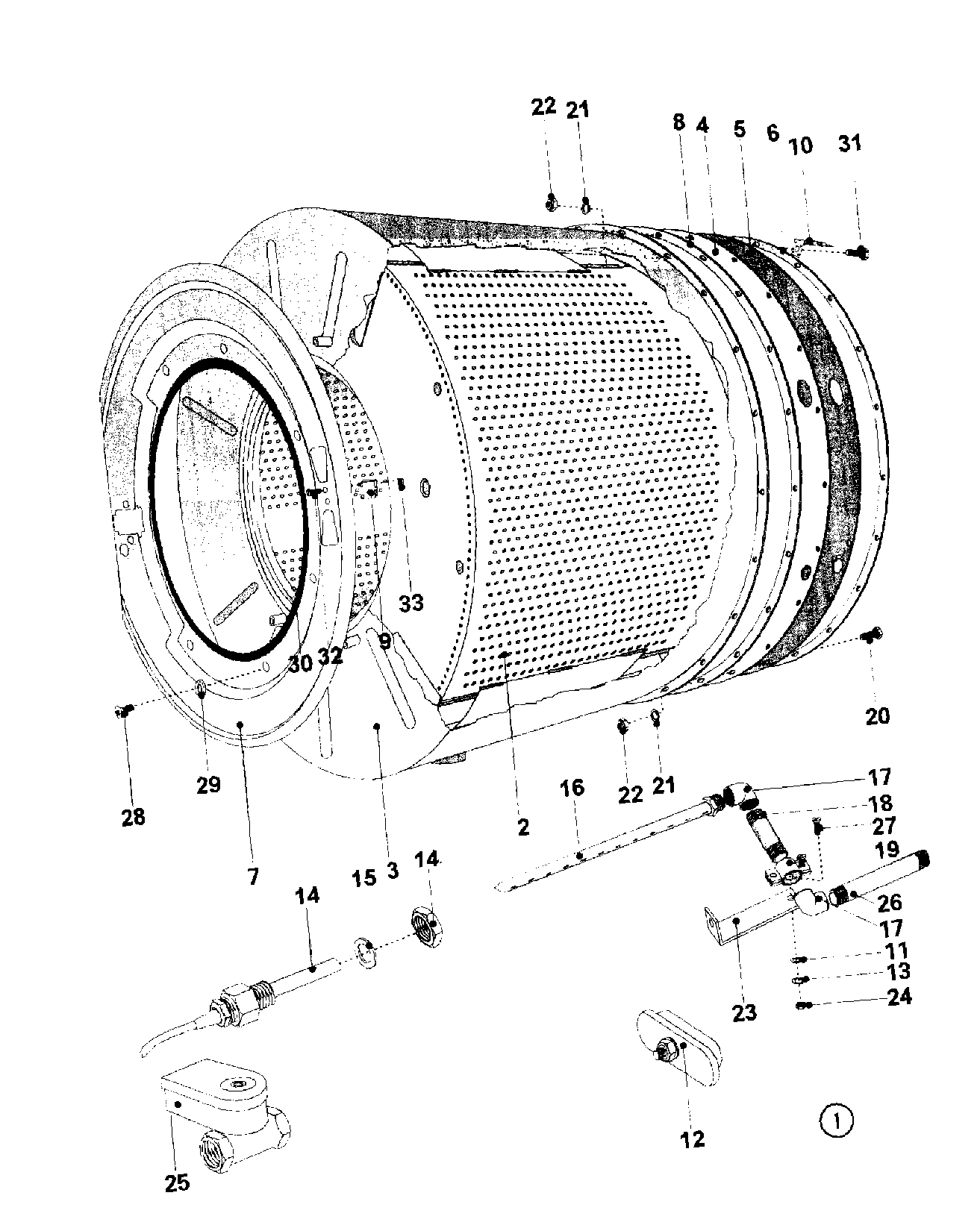 19 - BASKET & OUTER SHELL ASSY. (SERIES 11)