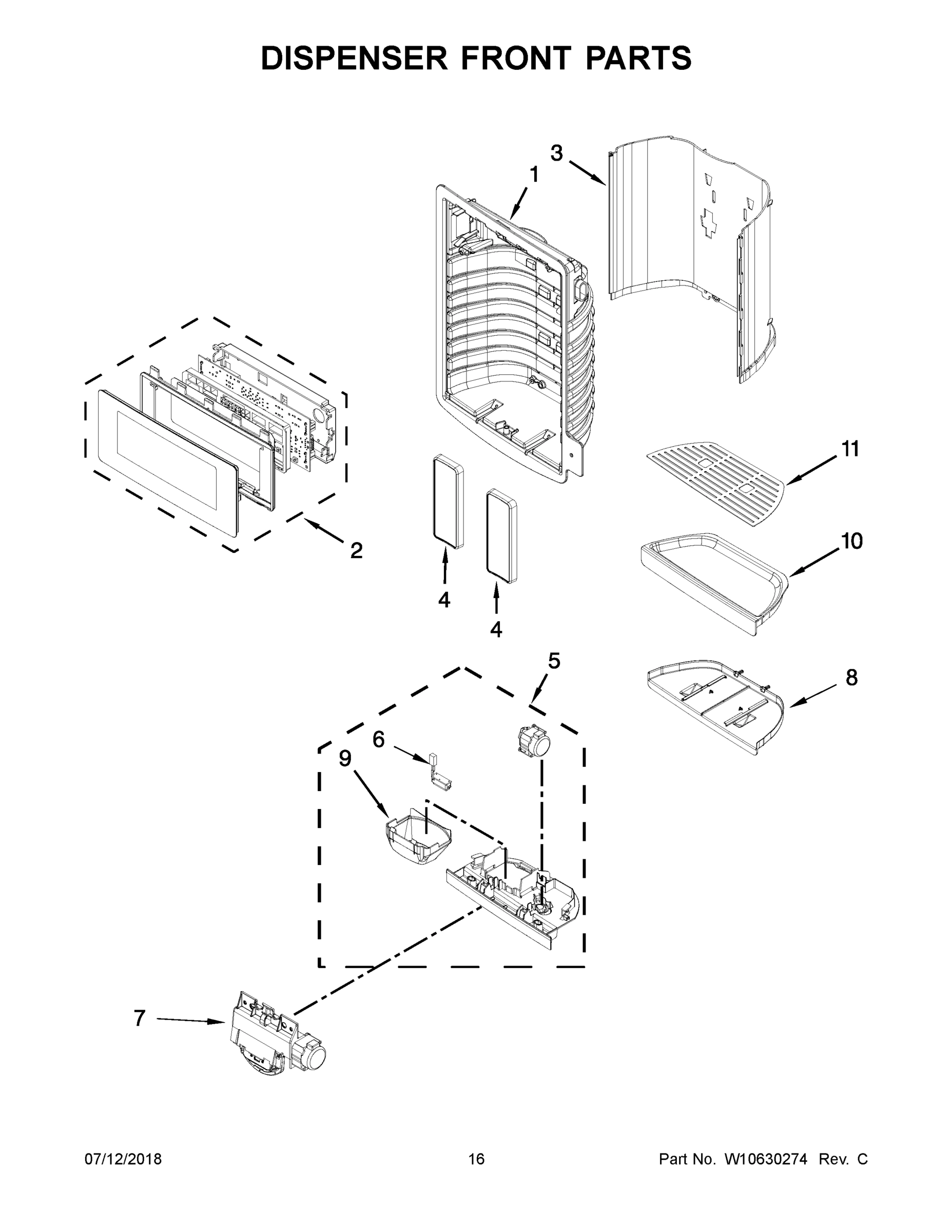 09 - DISPENSER FRONT PARTS