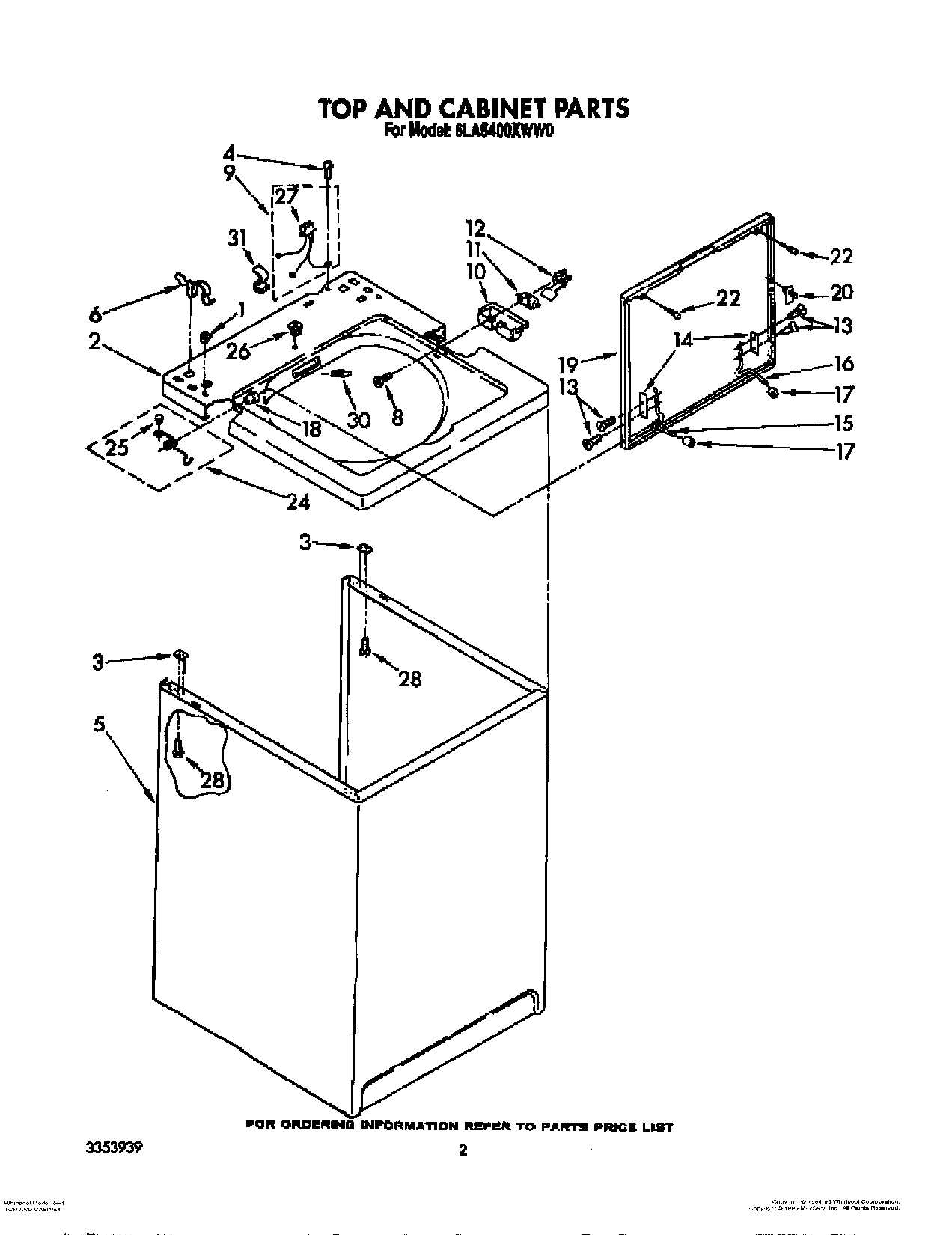 02 - TOP AND CABINET, LIT/OPTIONAL