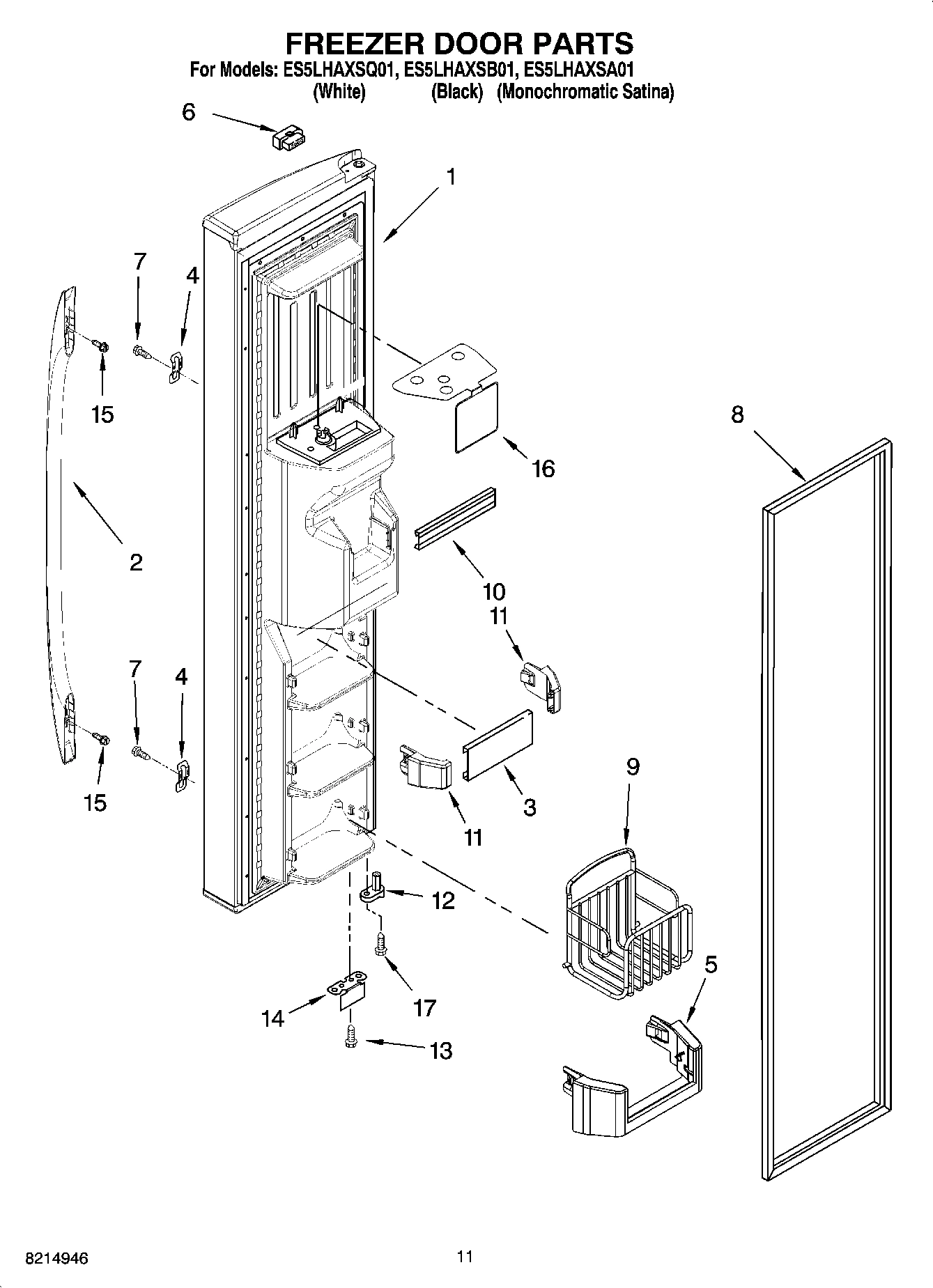 07 - FREEZER DOOR PARTS