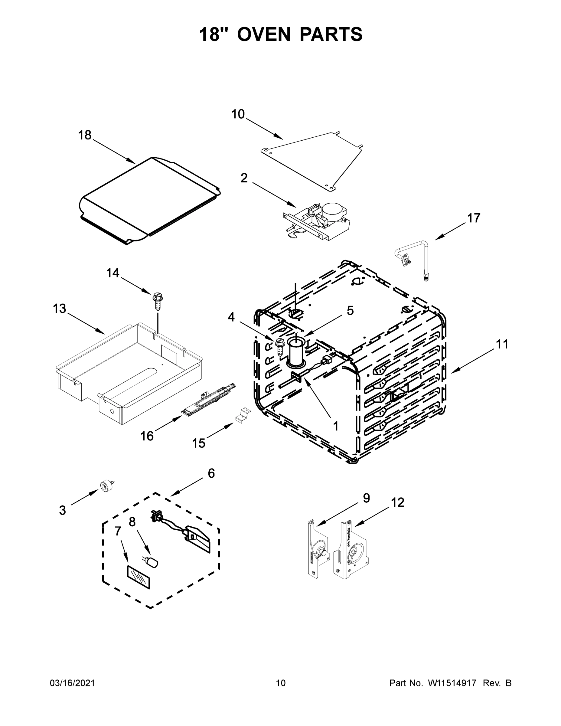 06 - 18" OVEN PARTS