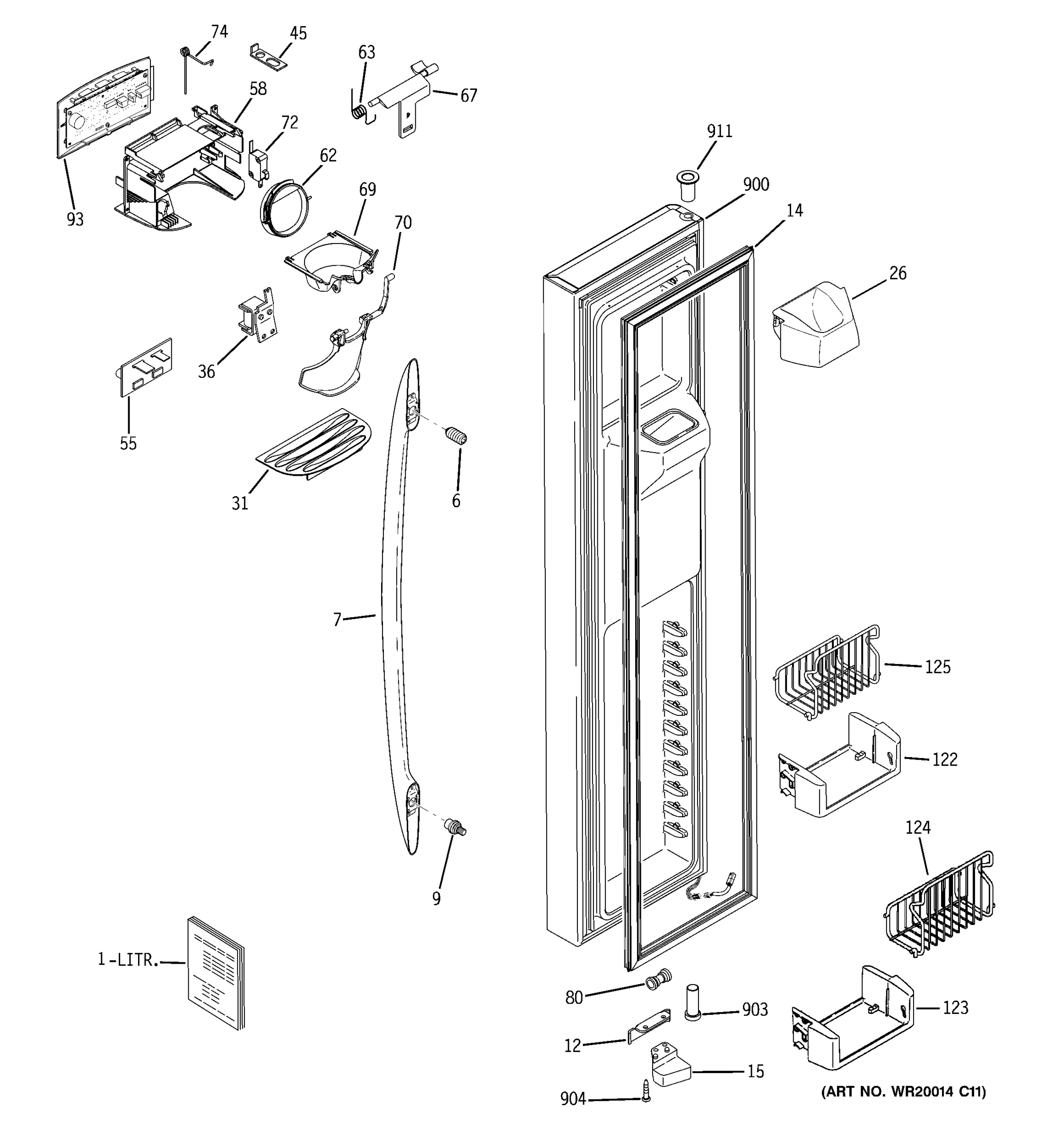 FREEZER DOOR