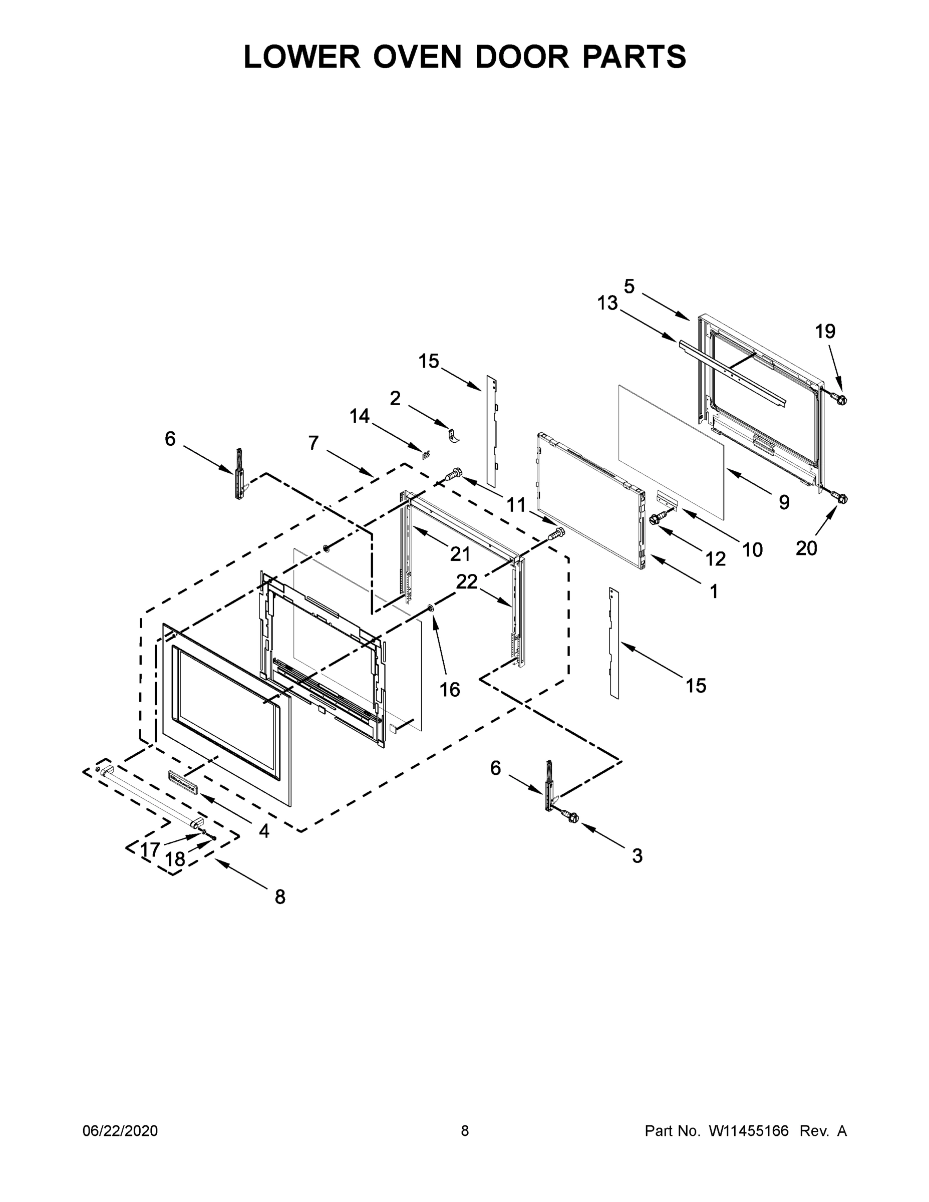 05 - LOWER OVEN DOOR PARTS