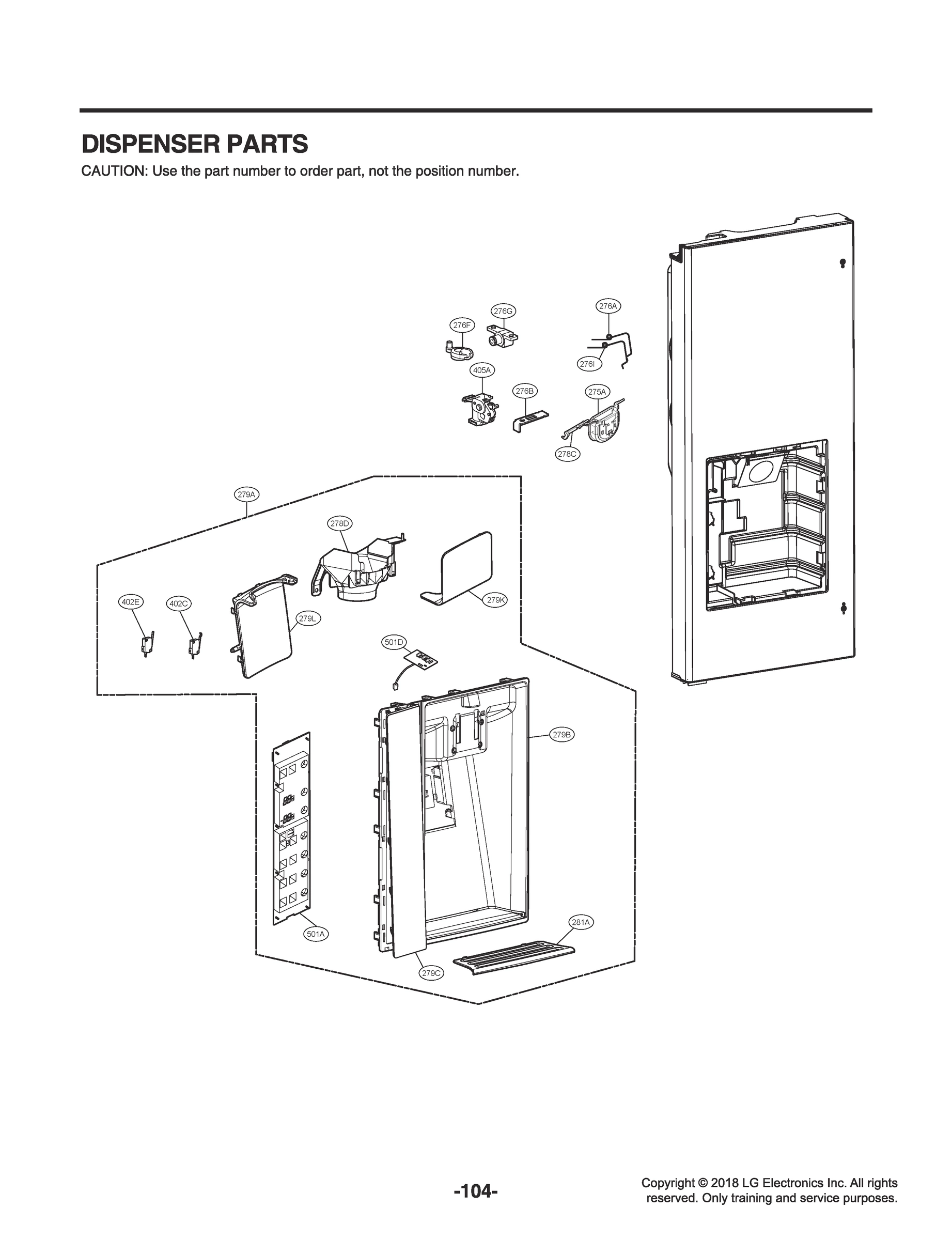 DISPENSER PARTS