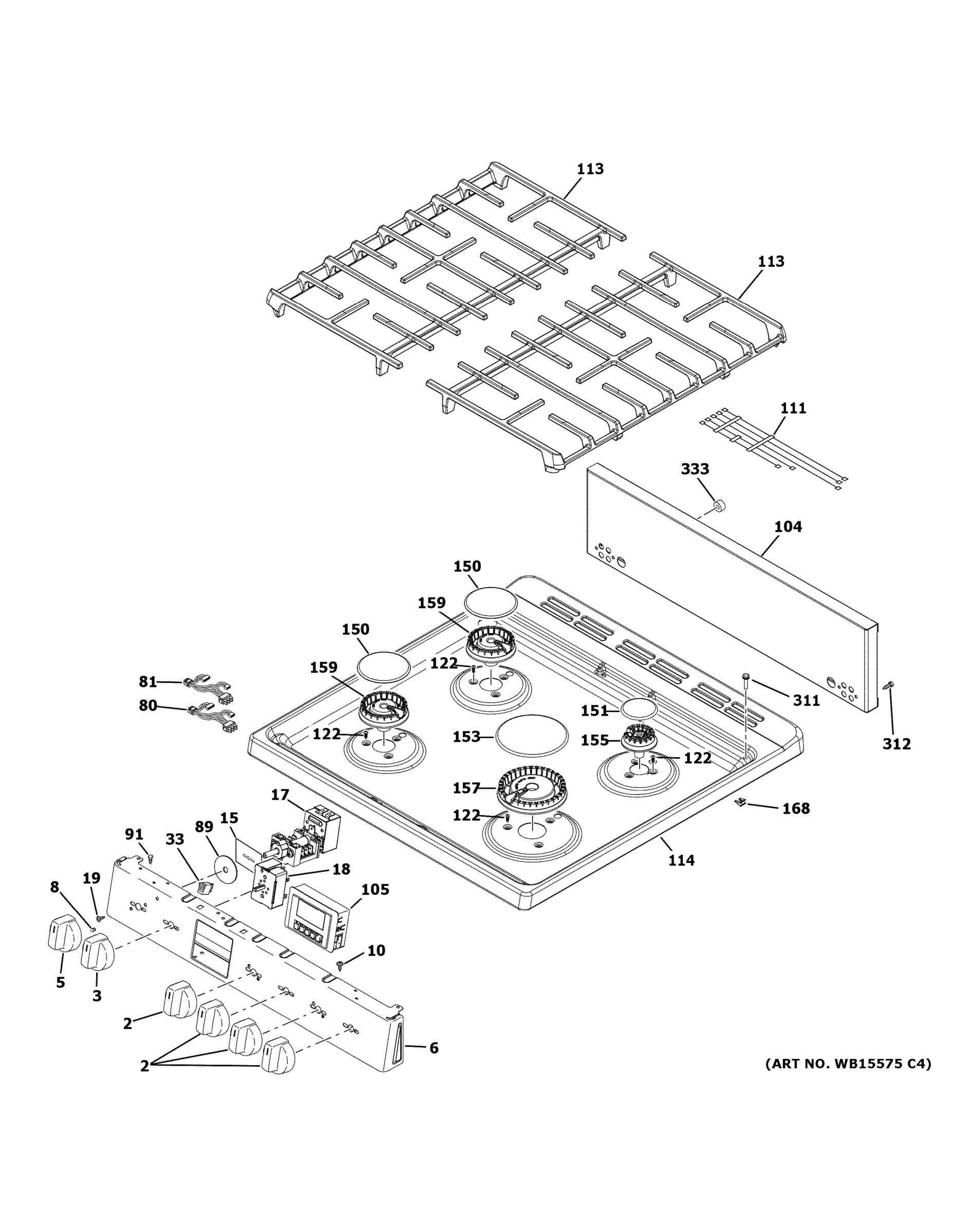 CONTROL PANEL & COOKTOP