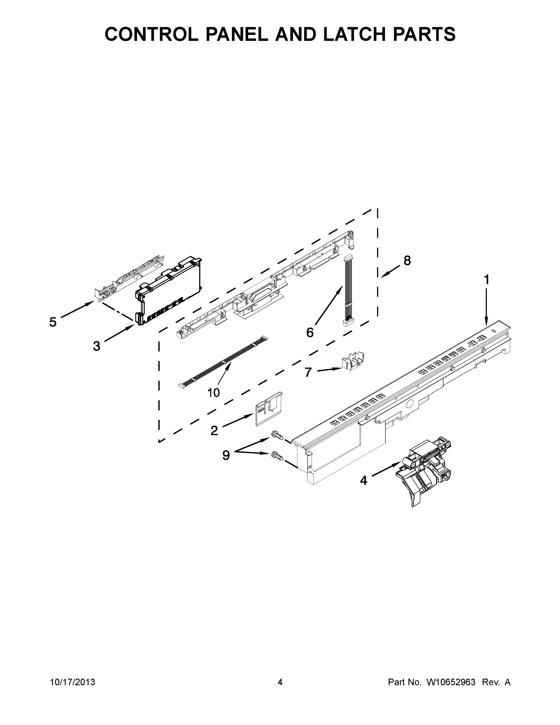 03 - CONTROL PANEL AND LATCH PARTS