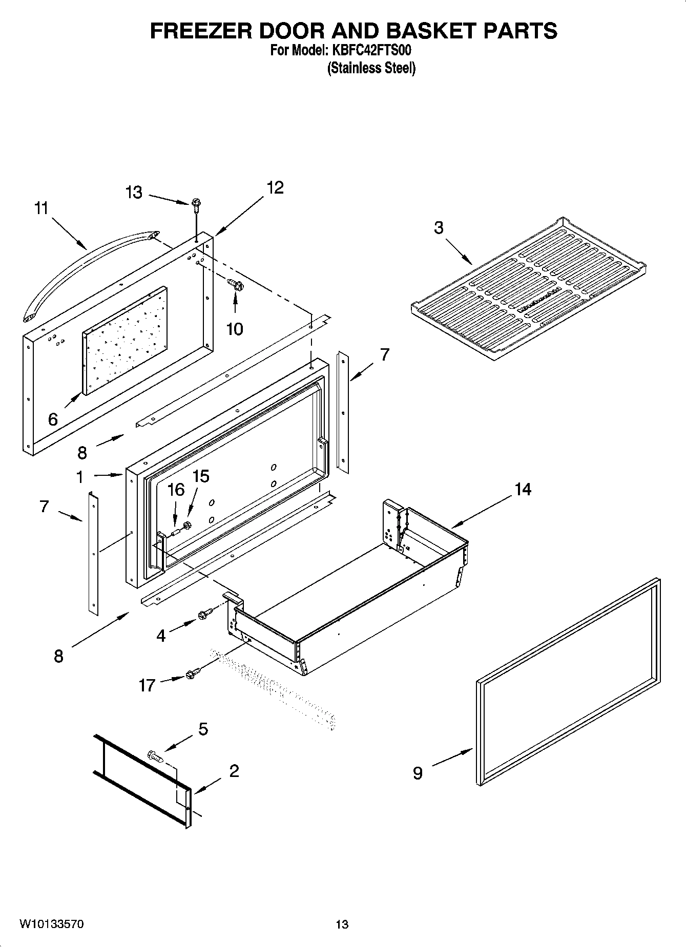 08 - FREEZER DOOR AND BASKET PARTS