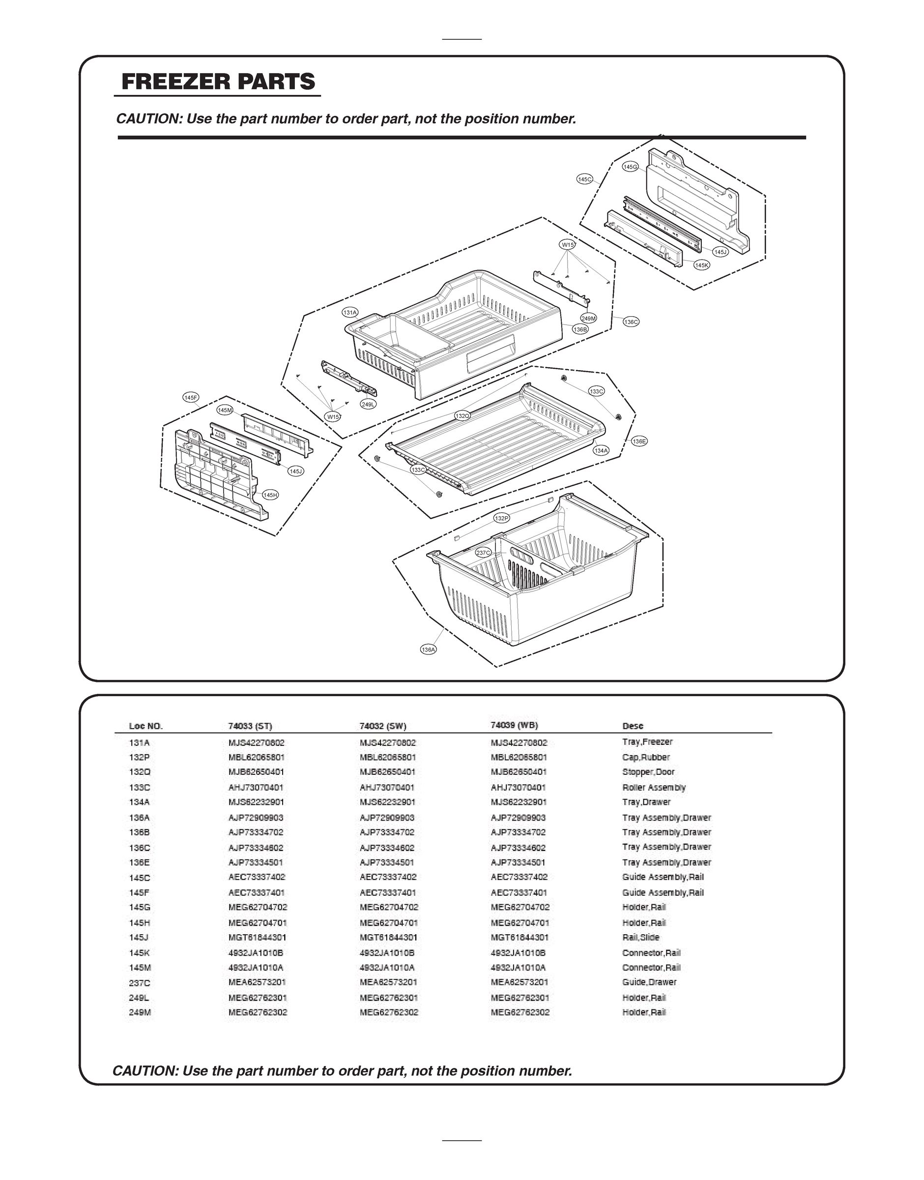 FREEZER PARTS