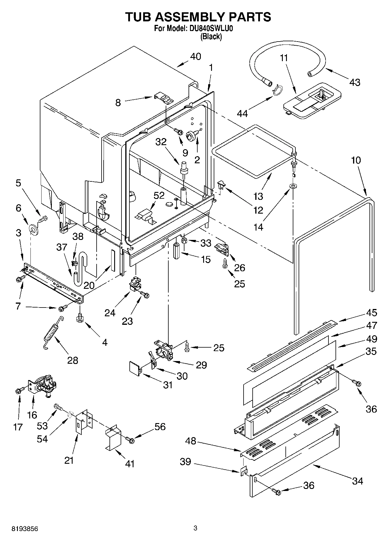 03 - TUB ASSEMBLY PARTS