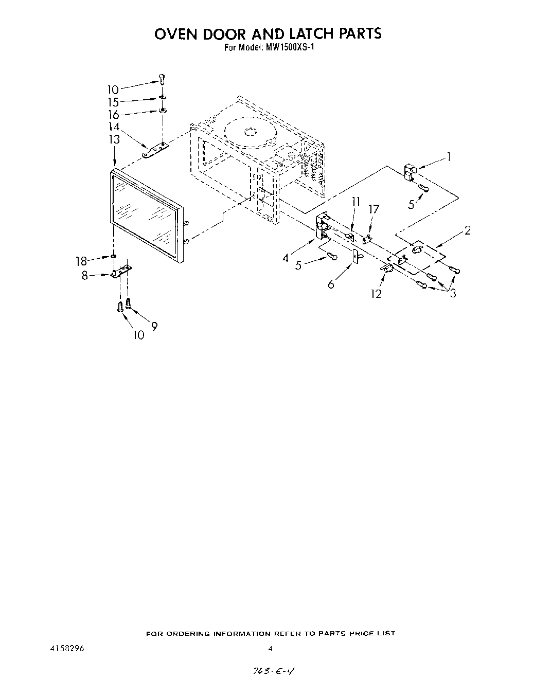 04 - OVEN DOOR AND LATCH