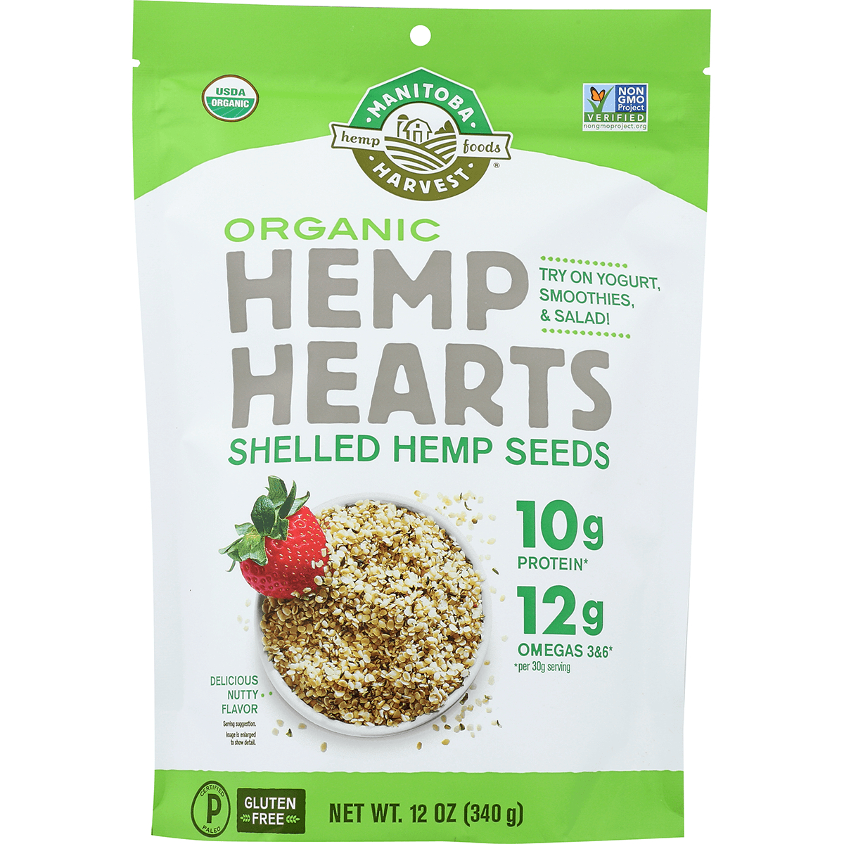 Manitoba Harvest Organic Hemp Hearts - Nutty | 12 oz Package