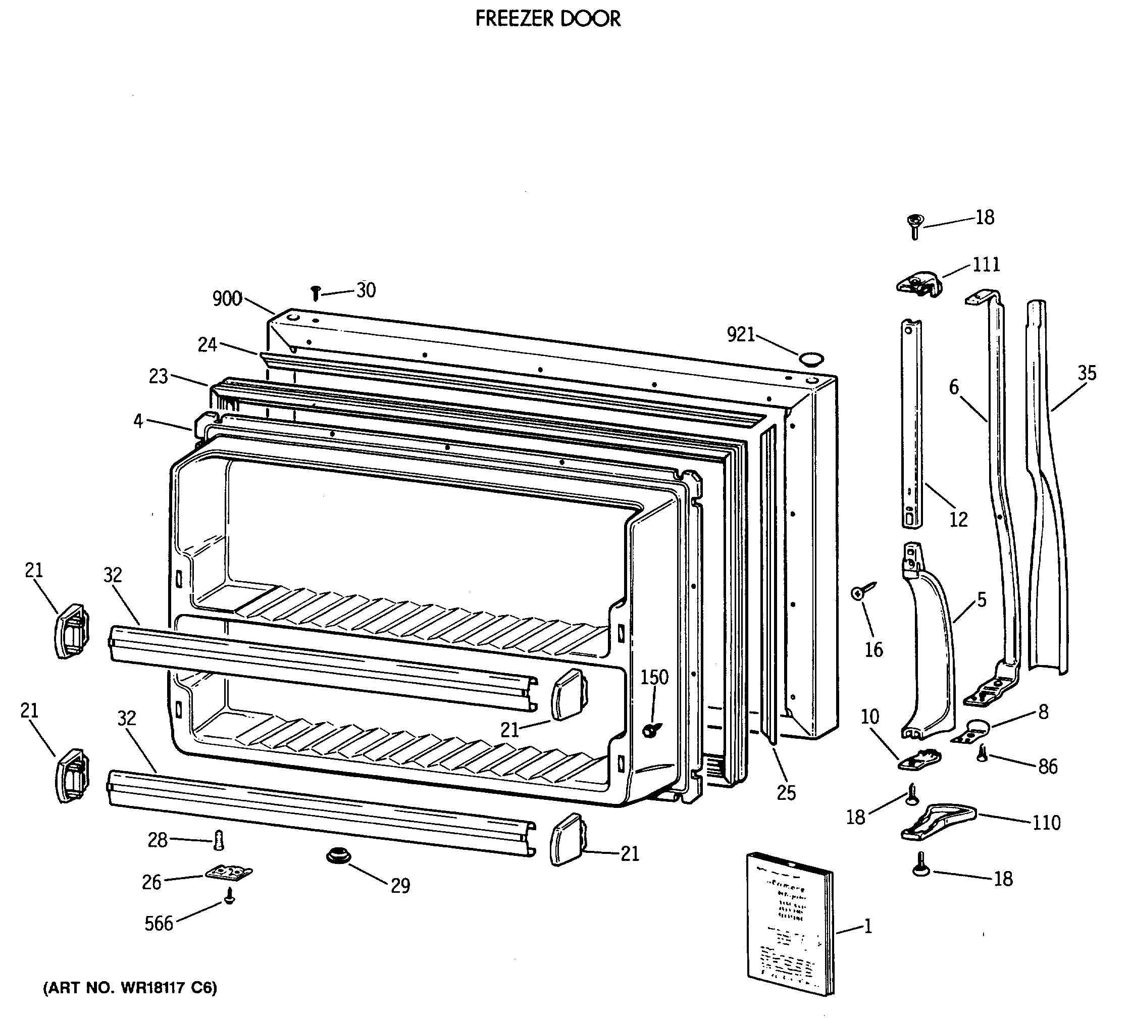 FREEZER DOOR