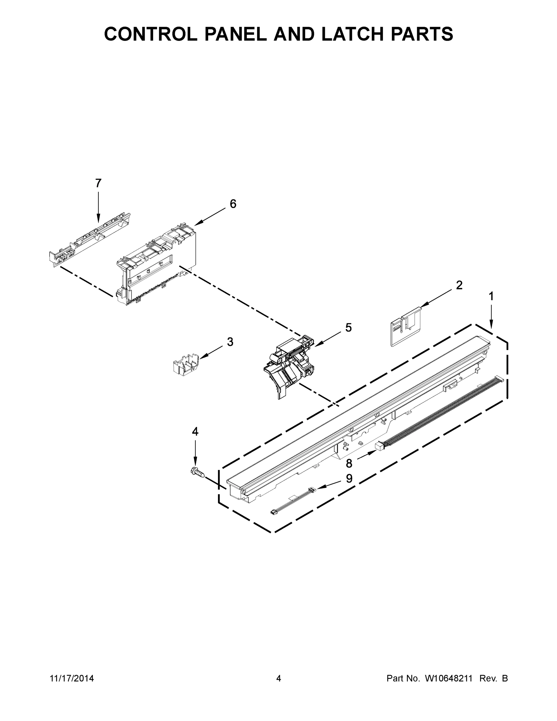 03 - CONTROL PANEL AND LATCH PARTS