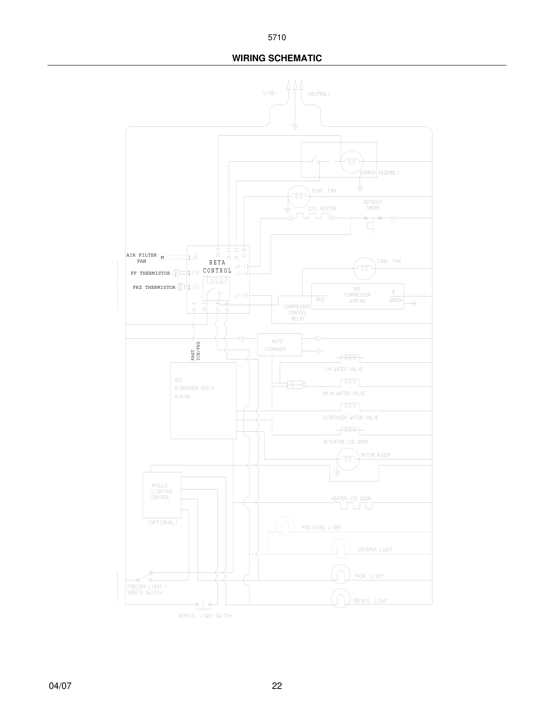 22 - WIRING SCHEMATIC