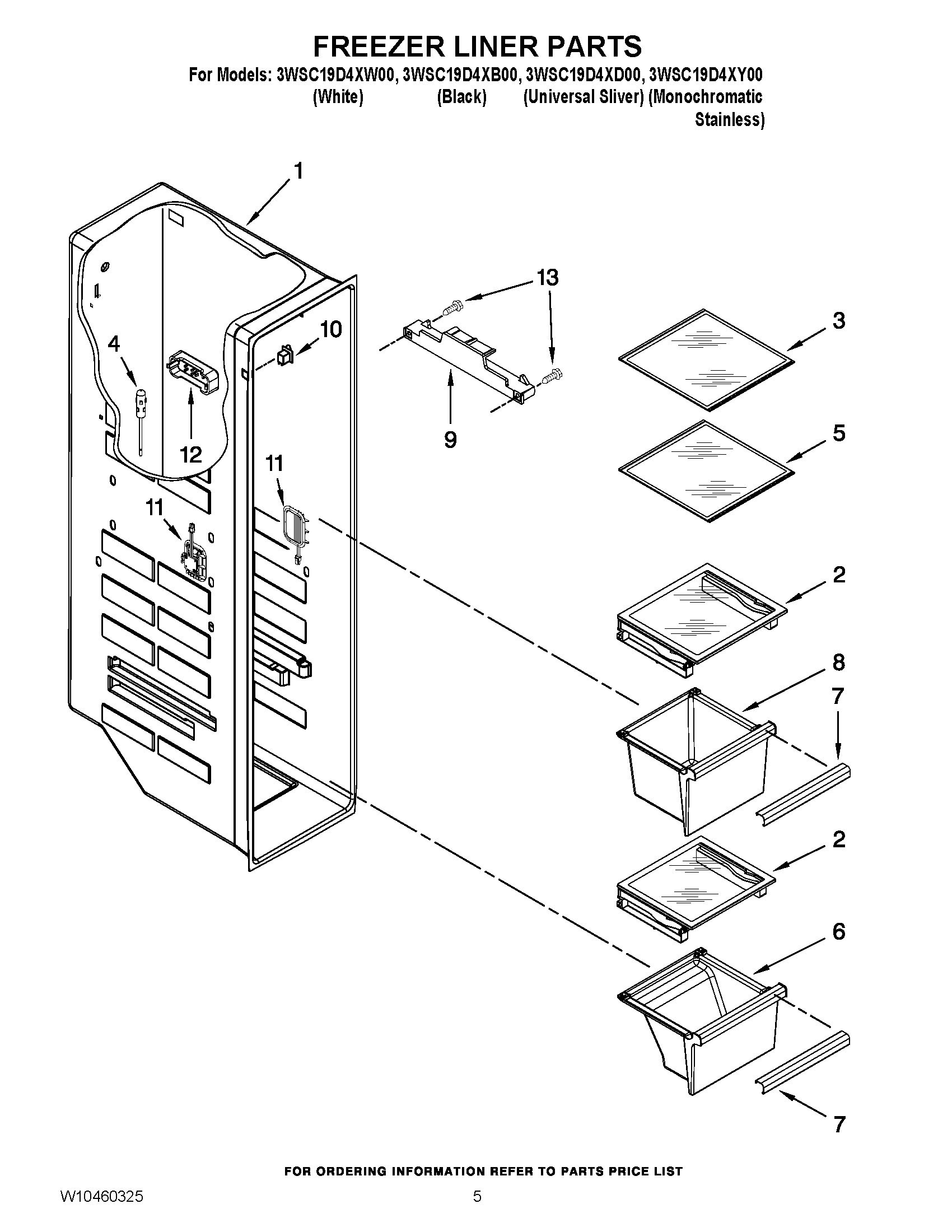 04 - FREEZER LINER PARTS