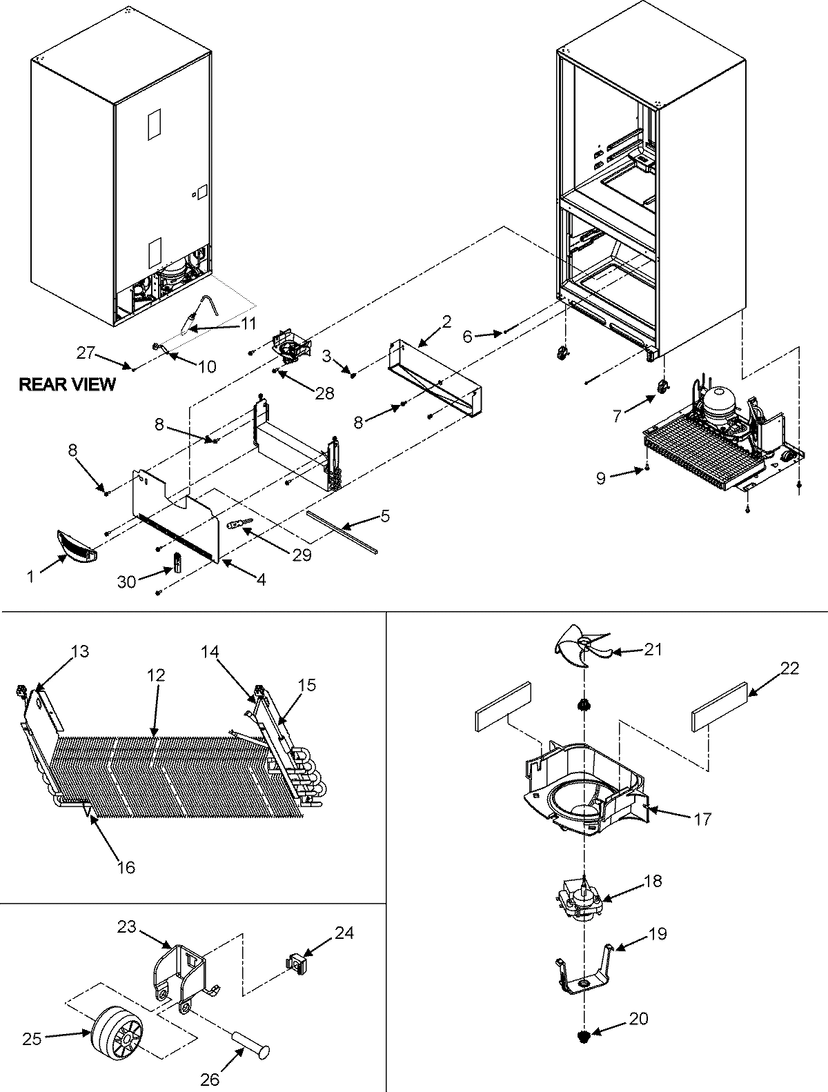 05 - EVAPORATOR/EVAP MOTOR/FRONT ROLLERS