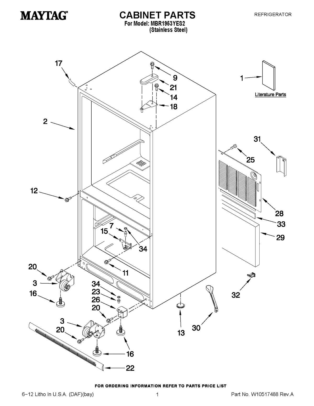 01 - CABINET PARTS