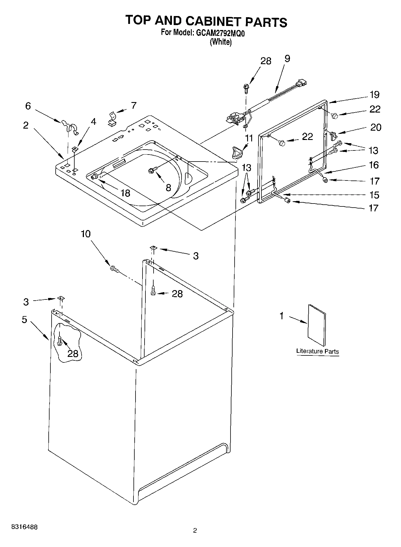 01 - TOP AND CABINET PARTS