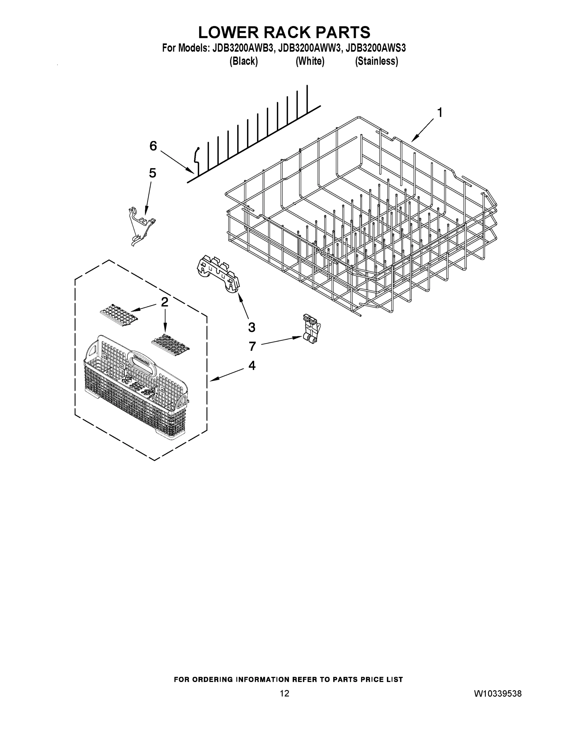 10 - LOWER RACK PARTS