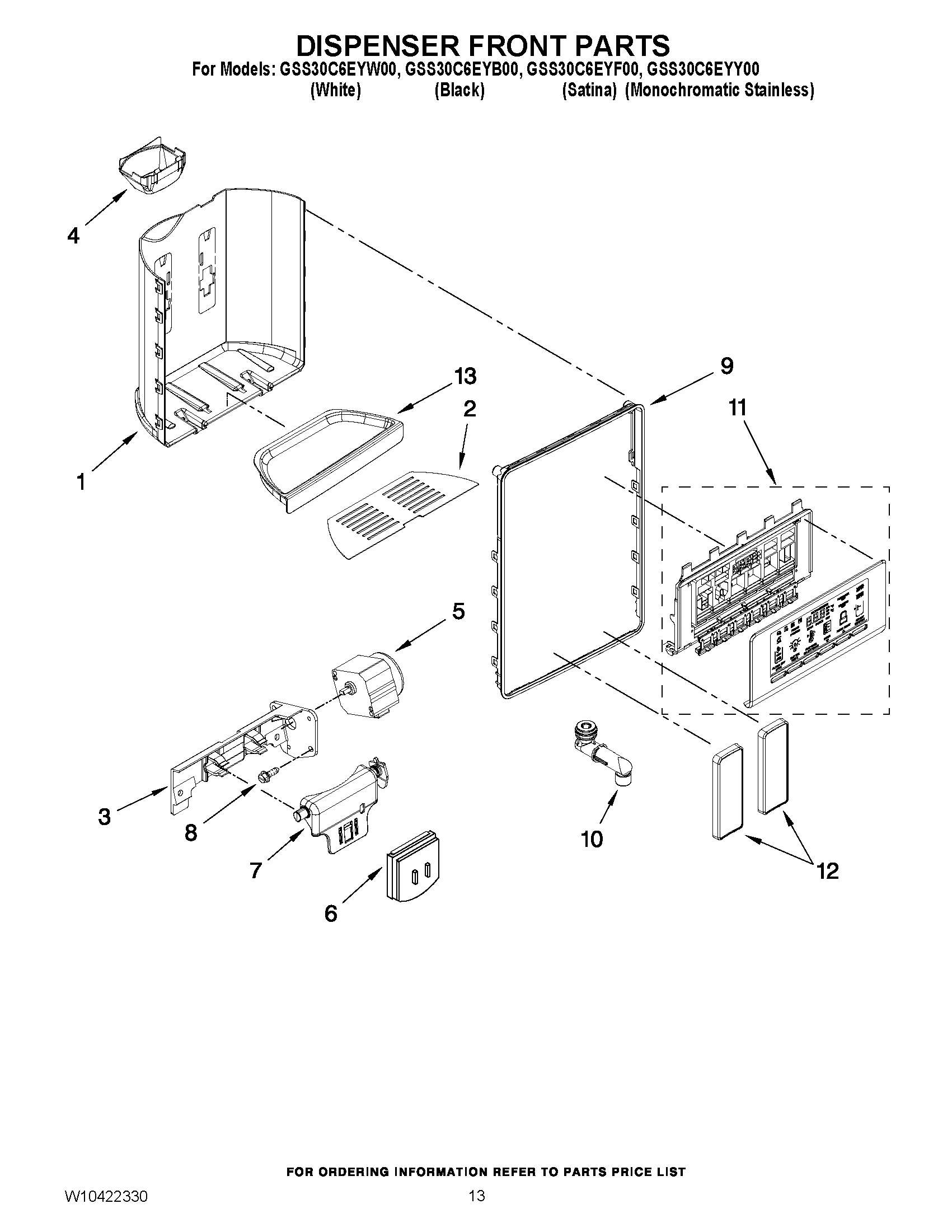 08 - DISPENSER FRONT PARTS