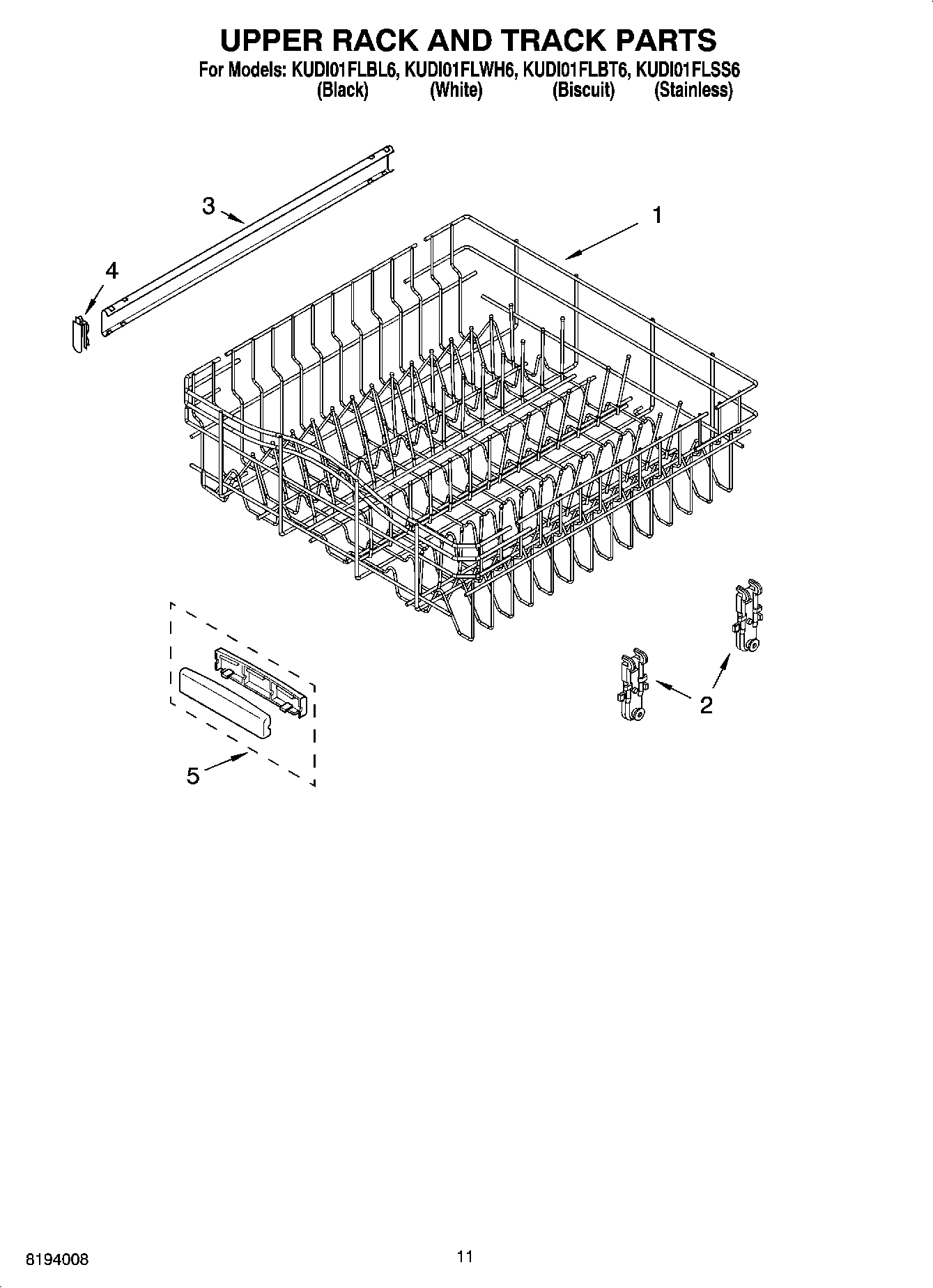 09 - UPPER RACK AND TRACK PARTS