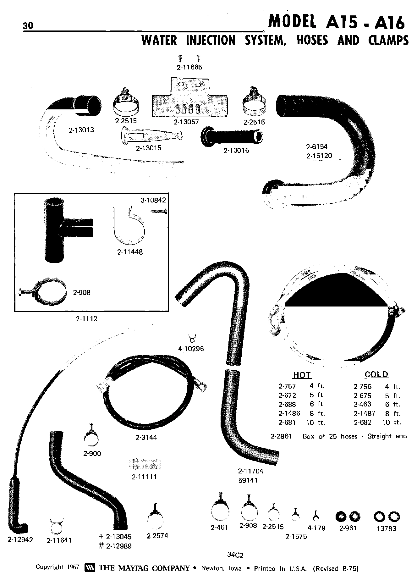 12 - WATER INJECTION SYSTEM, HOSES & CLAMPS