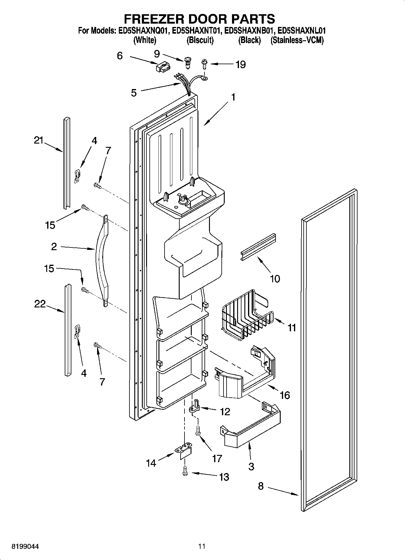07 - FREEZER DOOR PARTS
