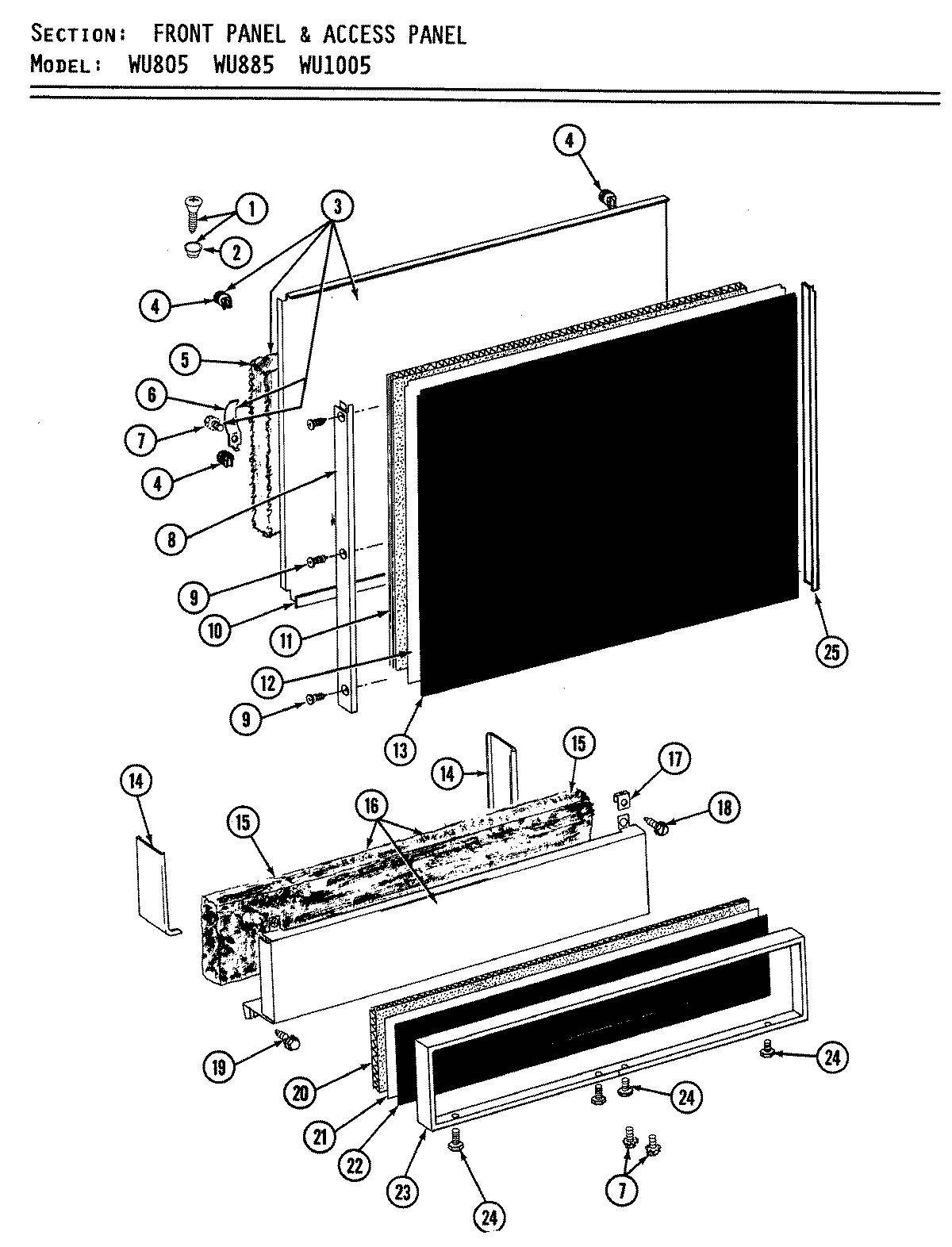 04 - FRONT PANEL & ACCESS PANEL (WU1005)
