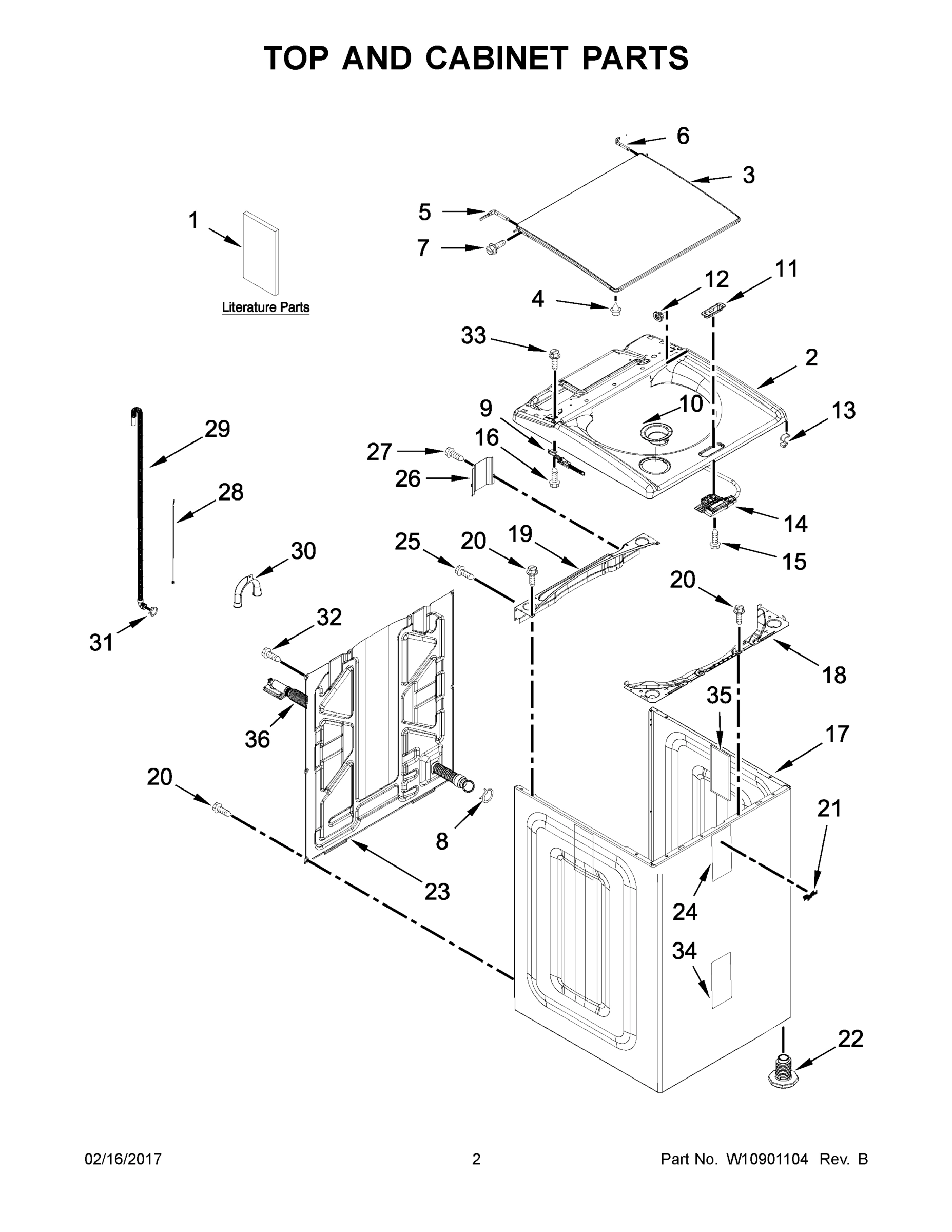 02 - TOP AND CABINET PARTS