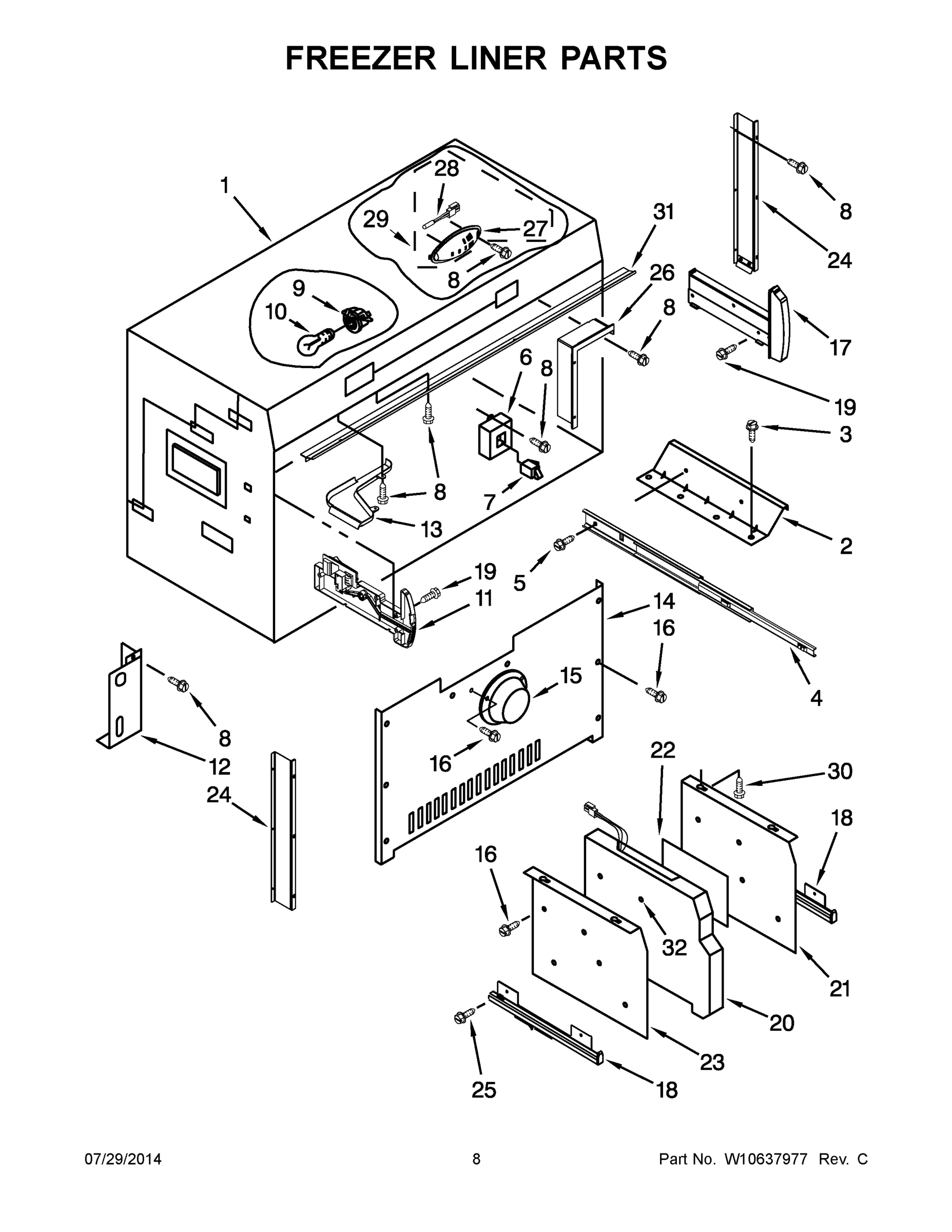 05 - FREEZER LINER PARTS
