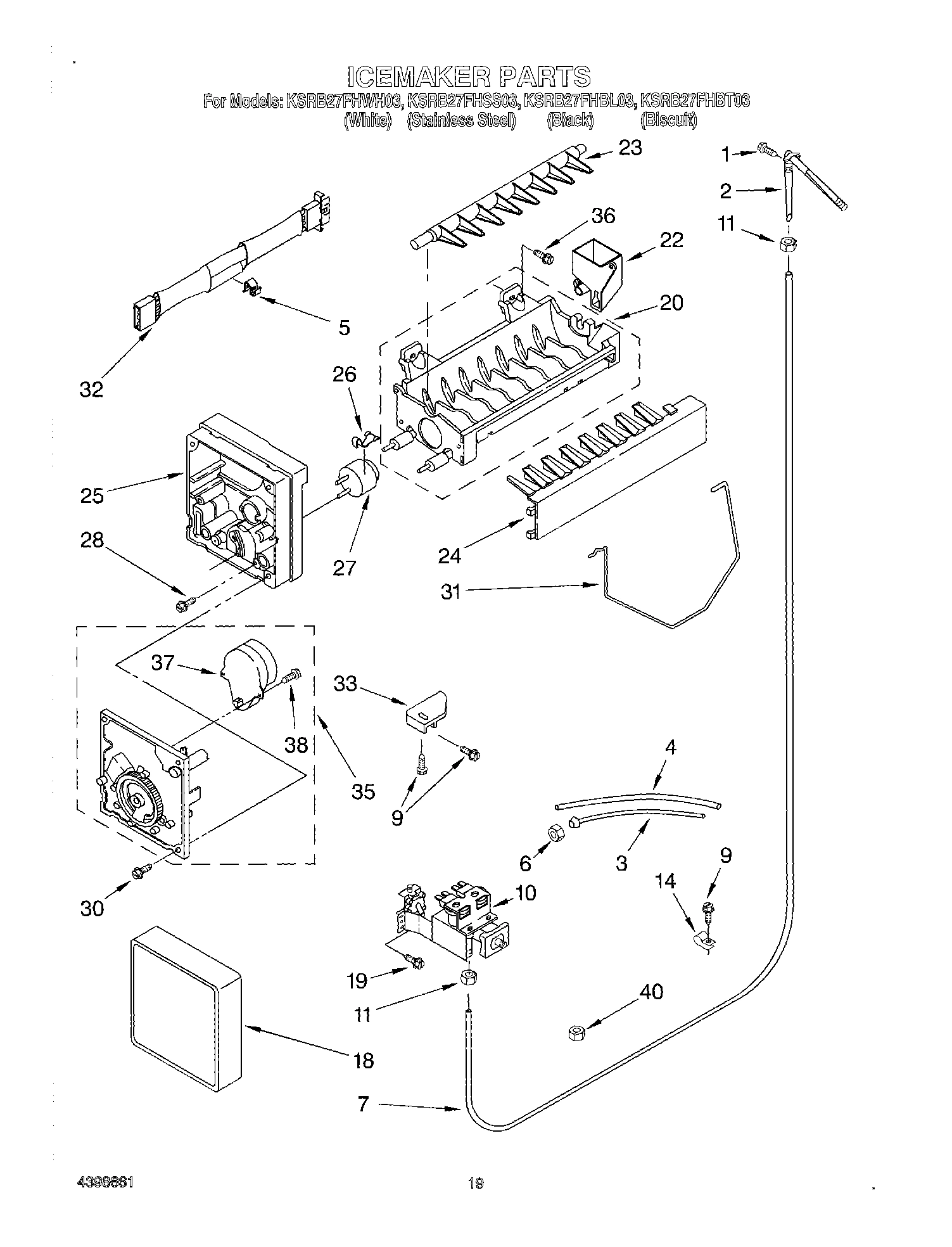 12 - ICEMAKER, OPTIONAL