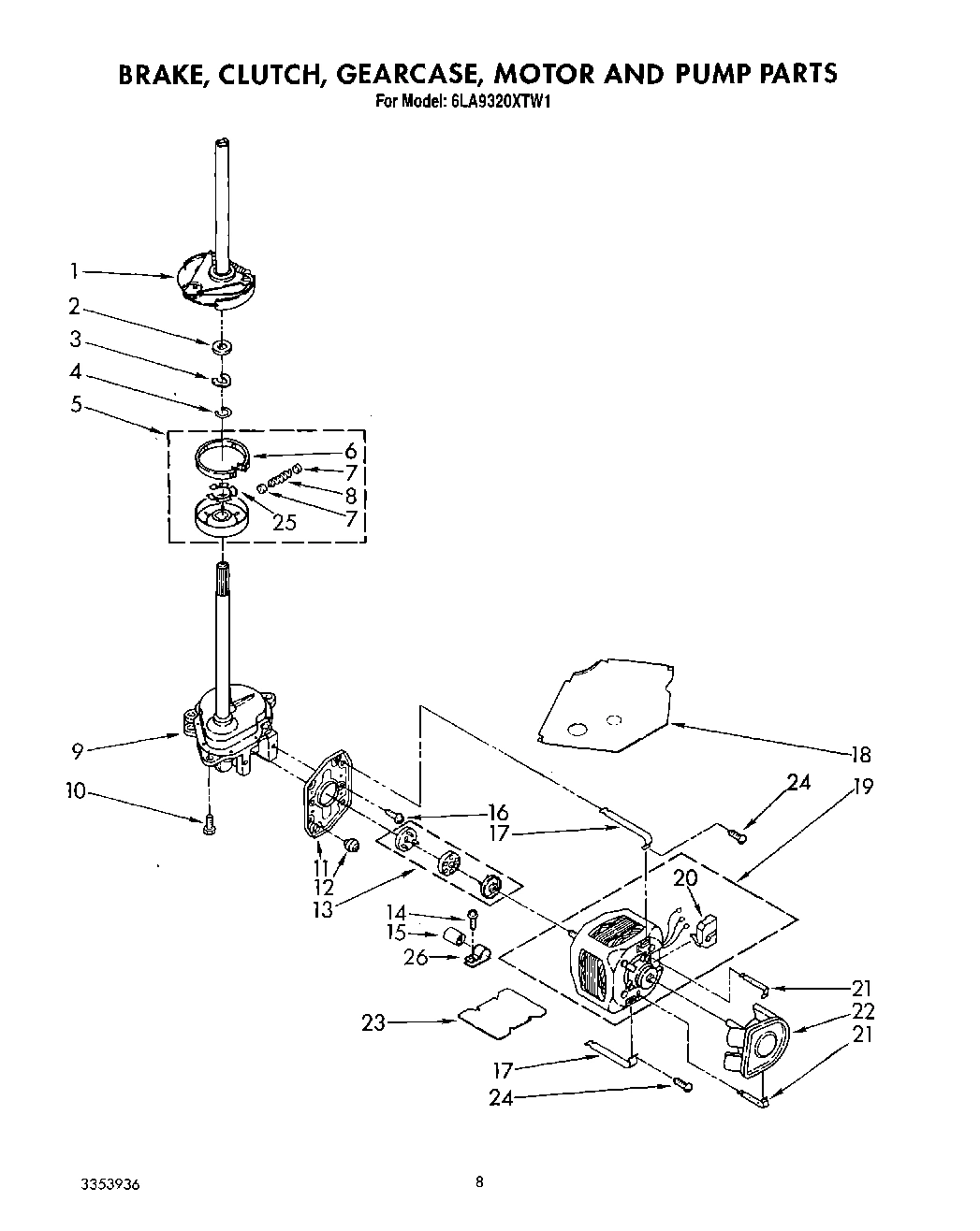 05 - BRAKE, CLUTCH, GEARCASE, MOTOR & PUMP