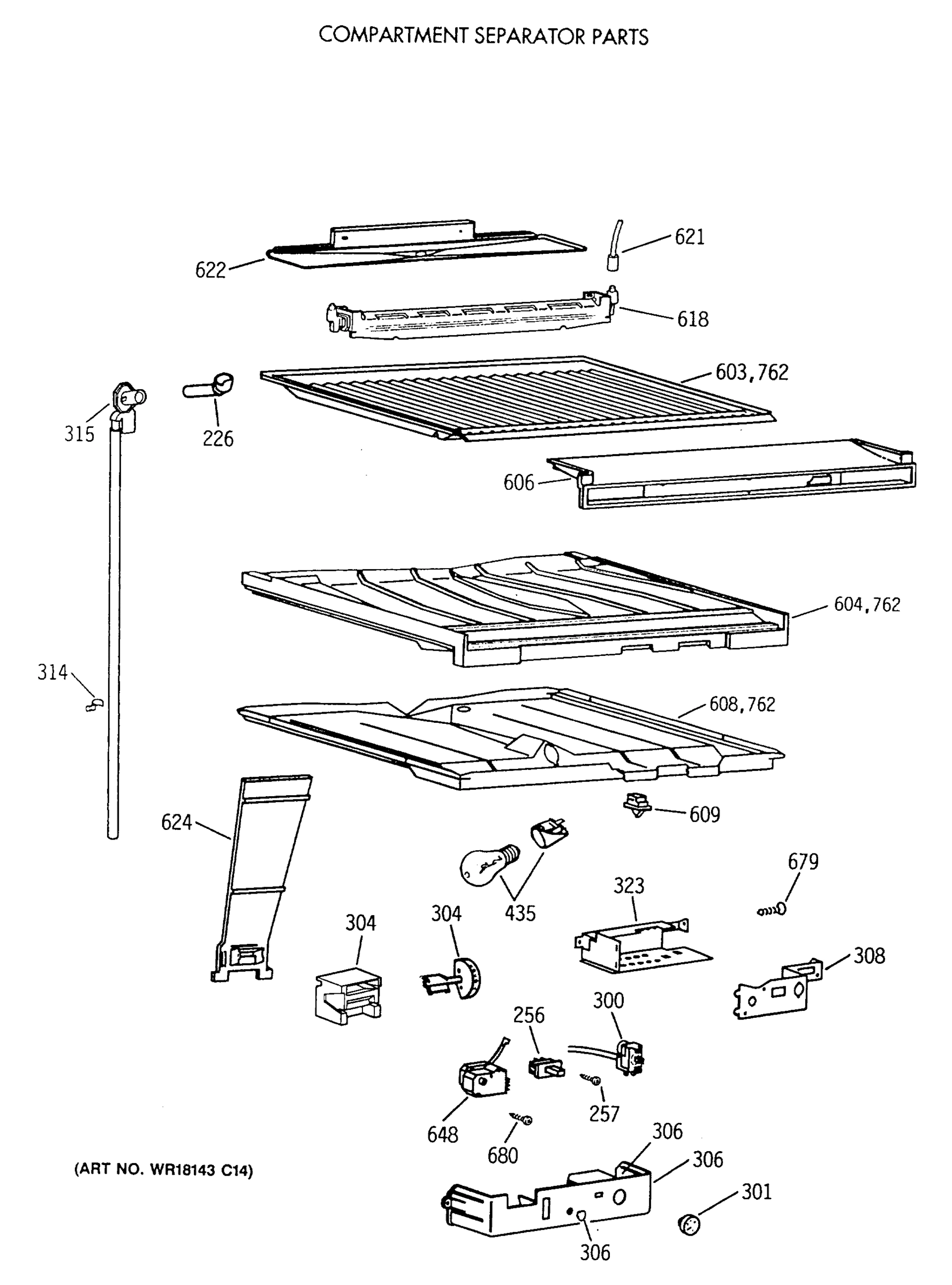 COMPARTMENT SEPARATOR PARTS