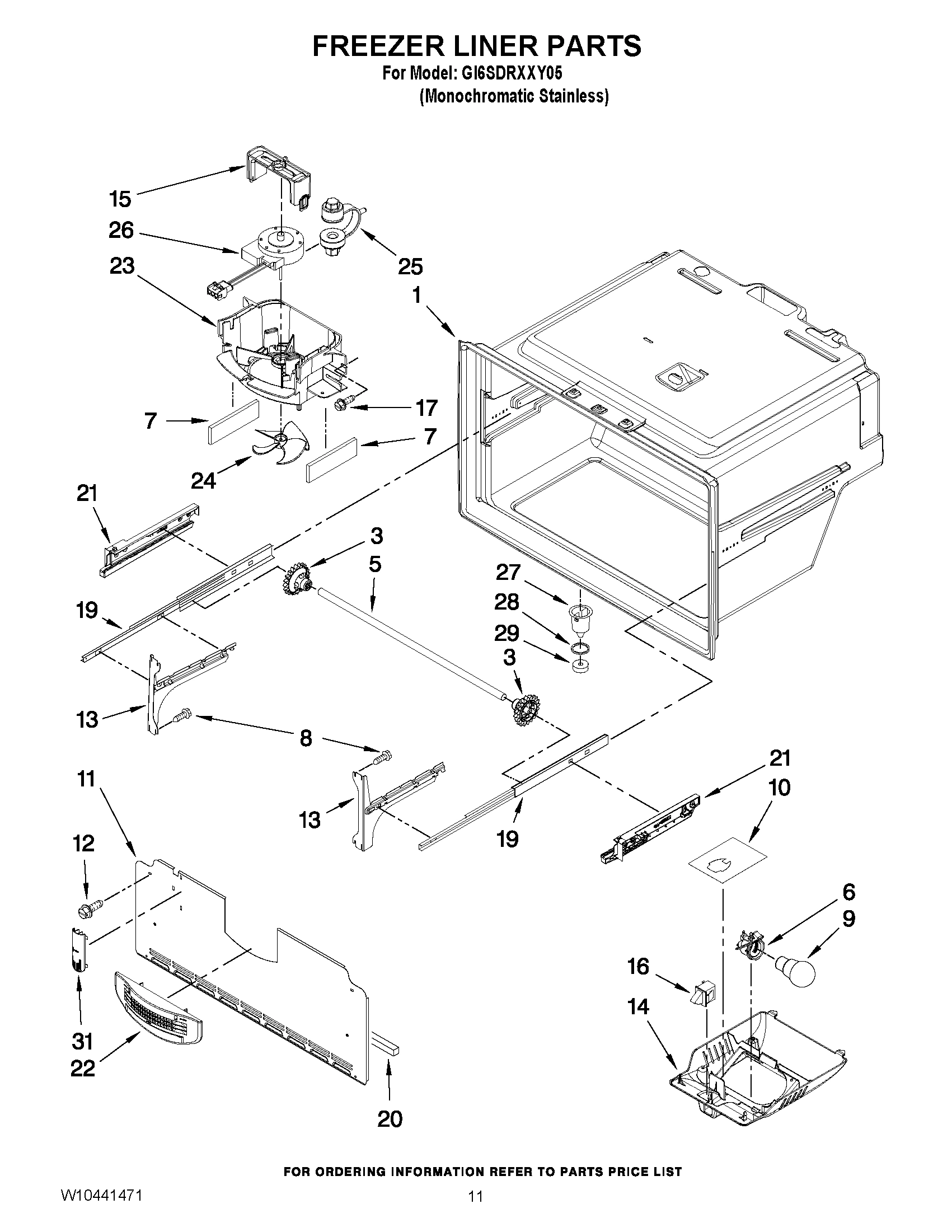 06 - FREEZER LINER PARTS