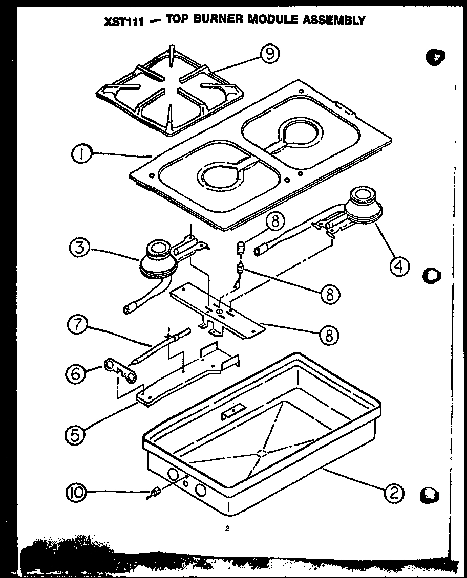 10 - TOP BURNER MODULE ASSY