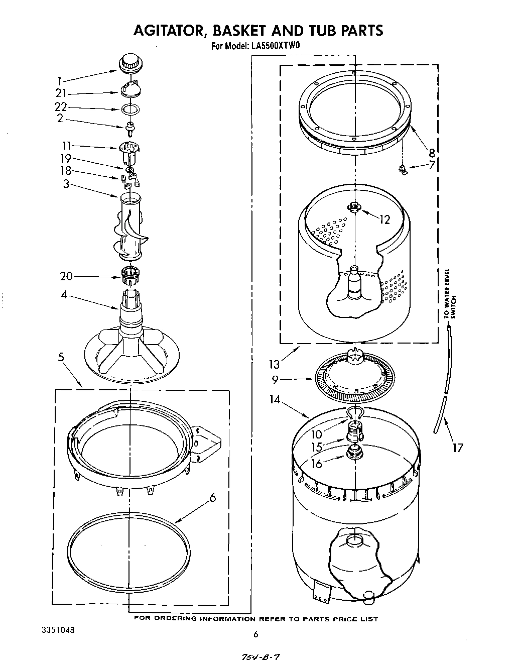 04 - AGITATOR, BASKET AND TUB