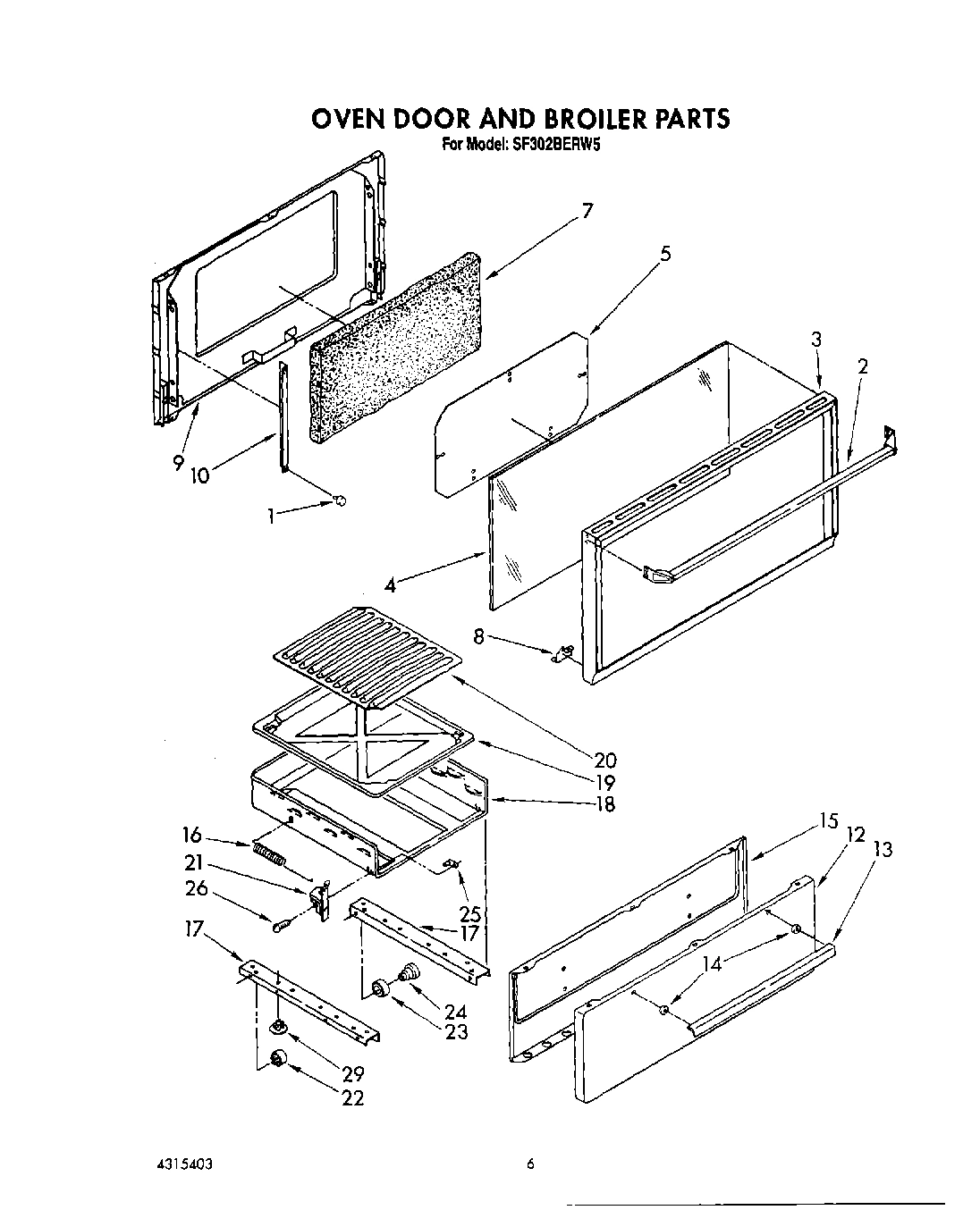 05 - OVEN DOOR AND BROILER