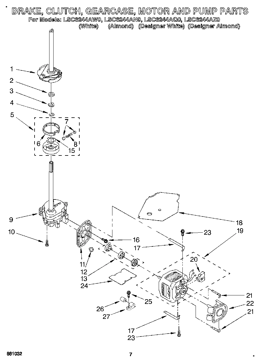 05 - BRAKE, CLUTCH, GEARCASE, MOTOR & PUMP