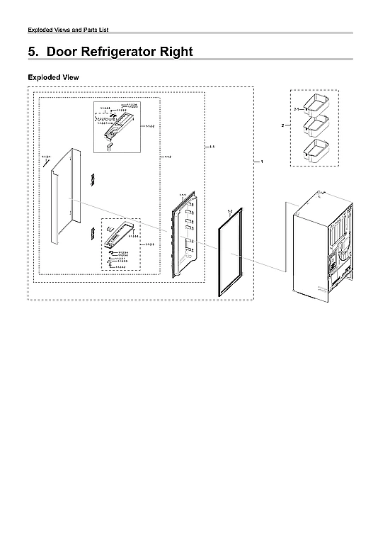 Right Refrigerator Door Parts