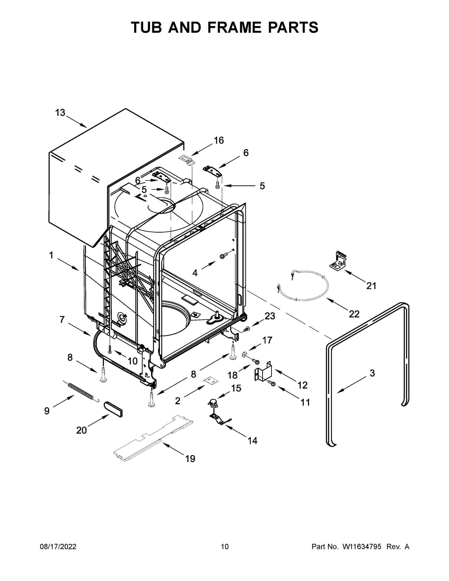 06 - TUB AND FRAME PARTS