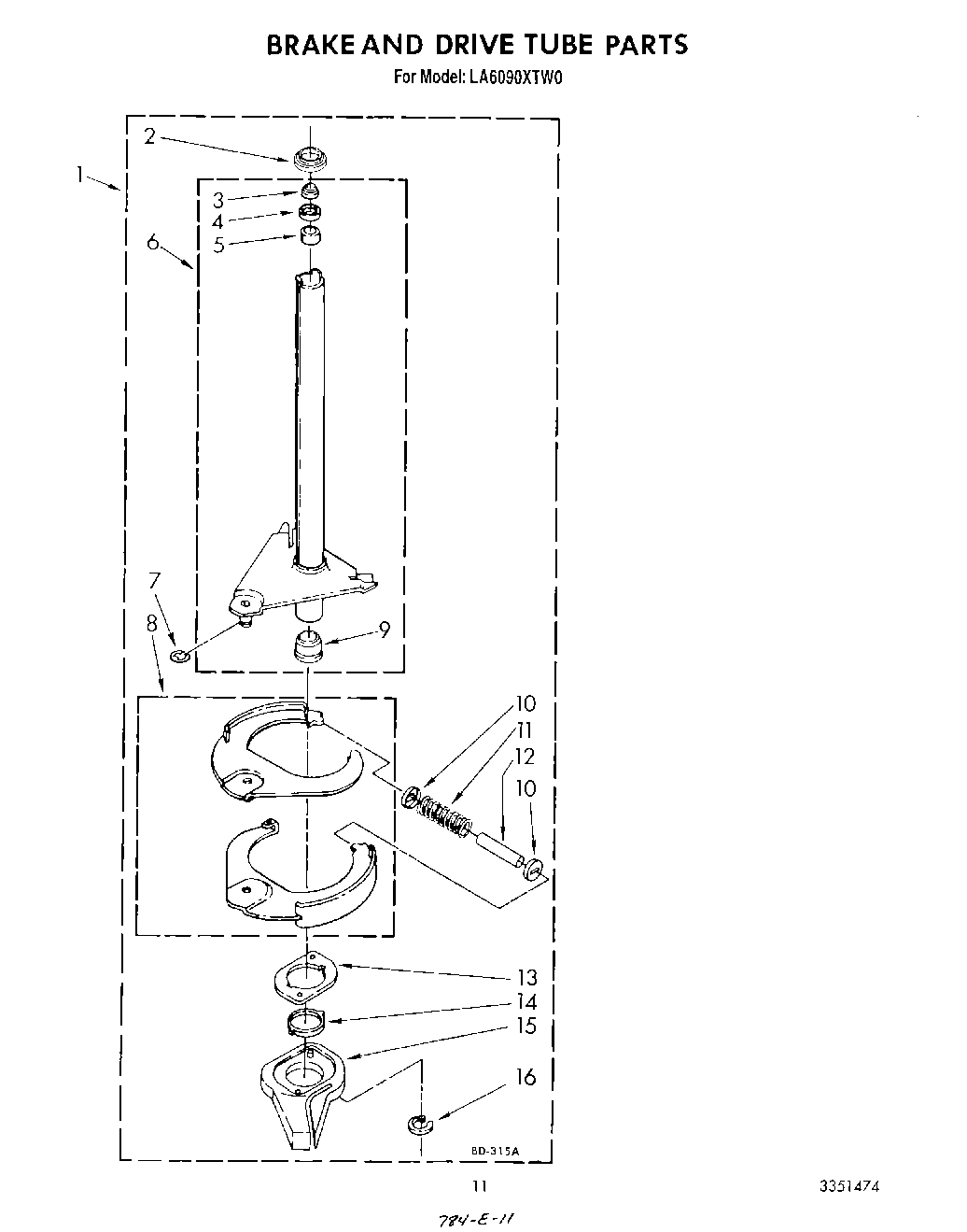 10 - BRAKE AND DRIVE TUBE