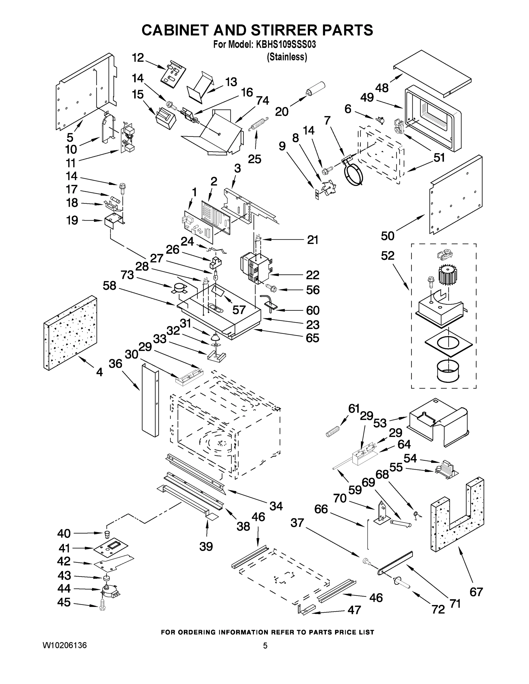 04 - CABINET AND STIRRER PARTS