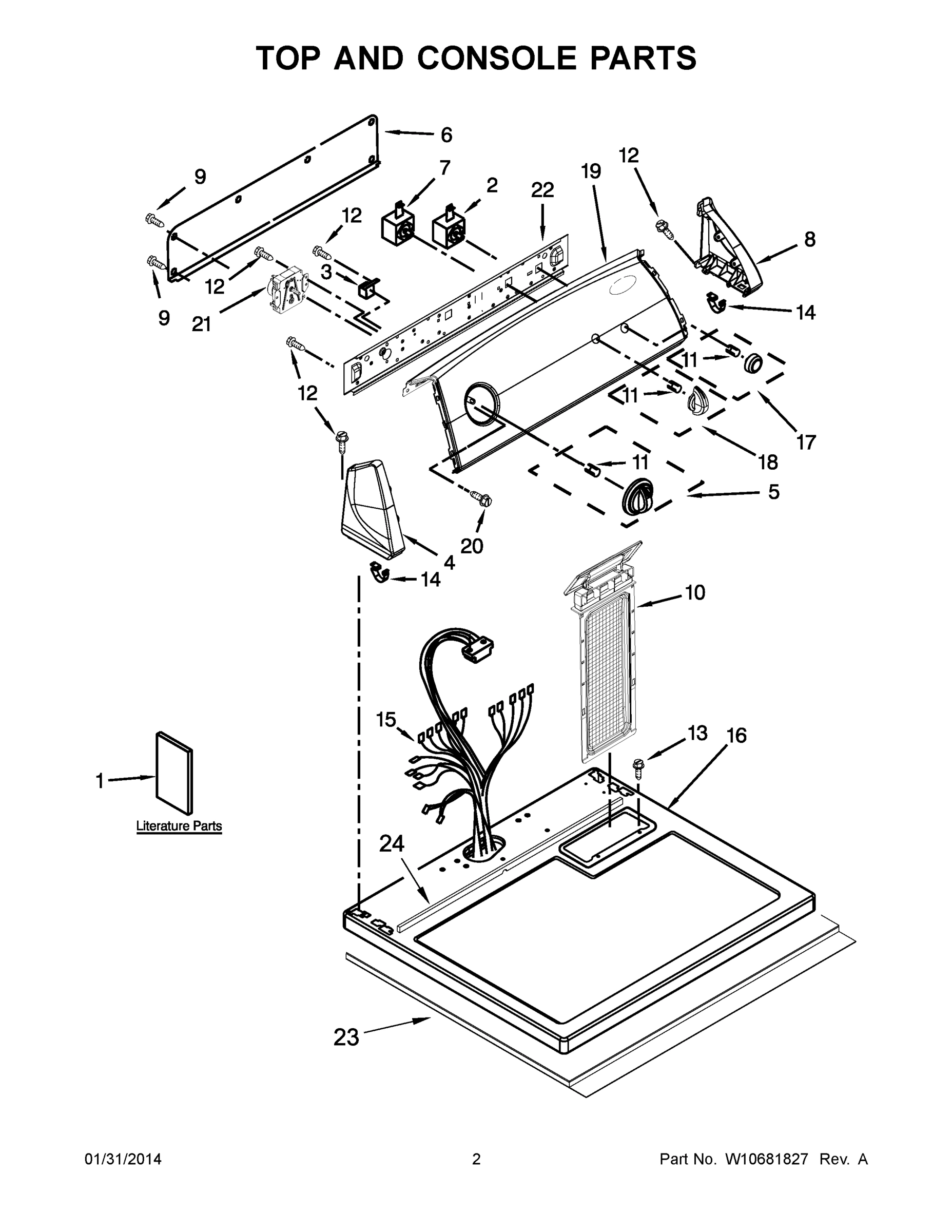 02 - TOP AND CONSOLE PARTS