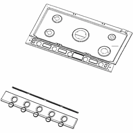 DG94-01530B Samsung Cooktop Frame Assembly NA