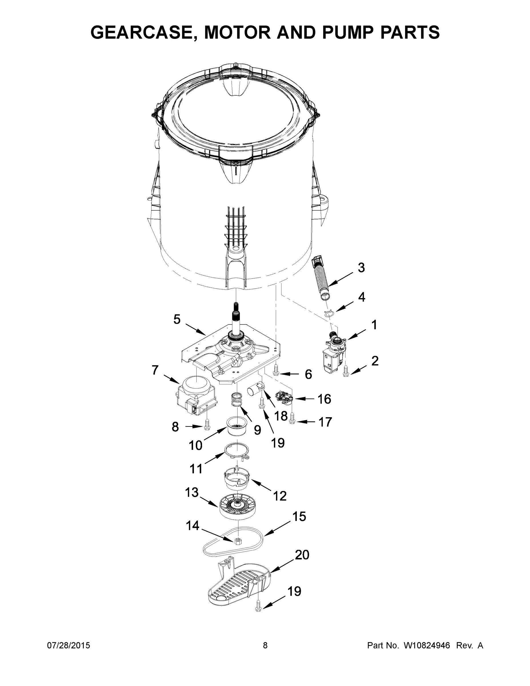 05 - GEARCASE, MOTOR AND PUMP PARTS